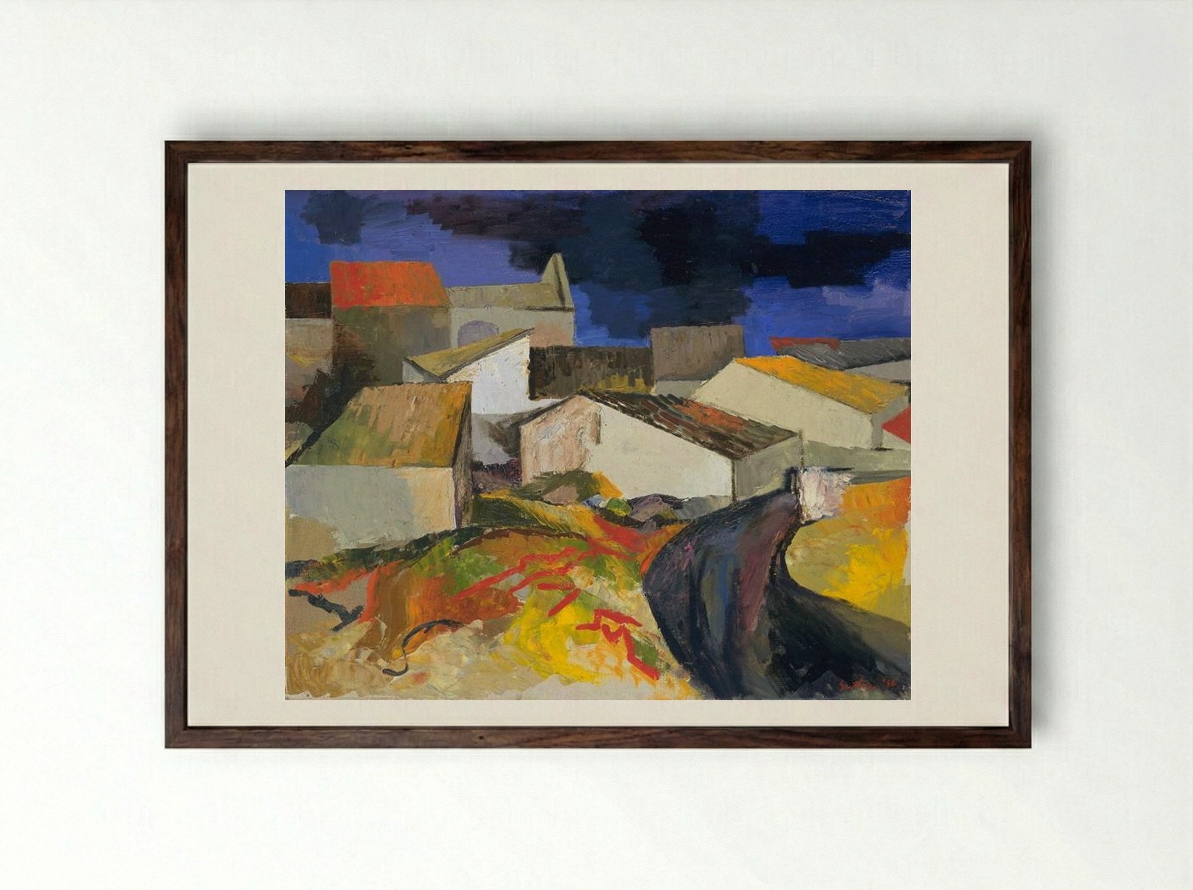 Santa Panagia (Sicily) - Renato Guttuso - Framed Print Dark Wood