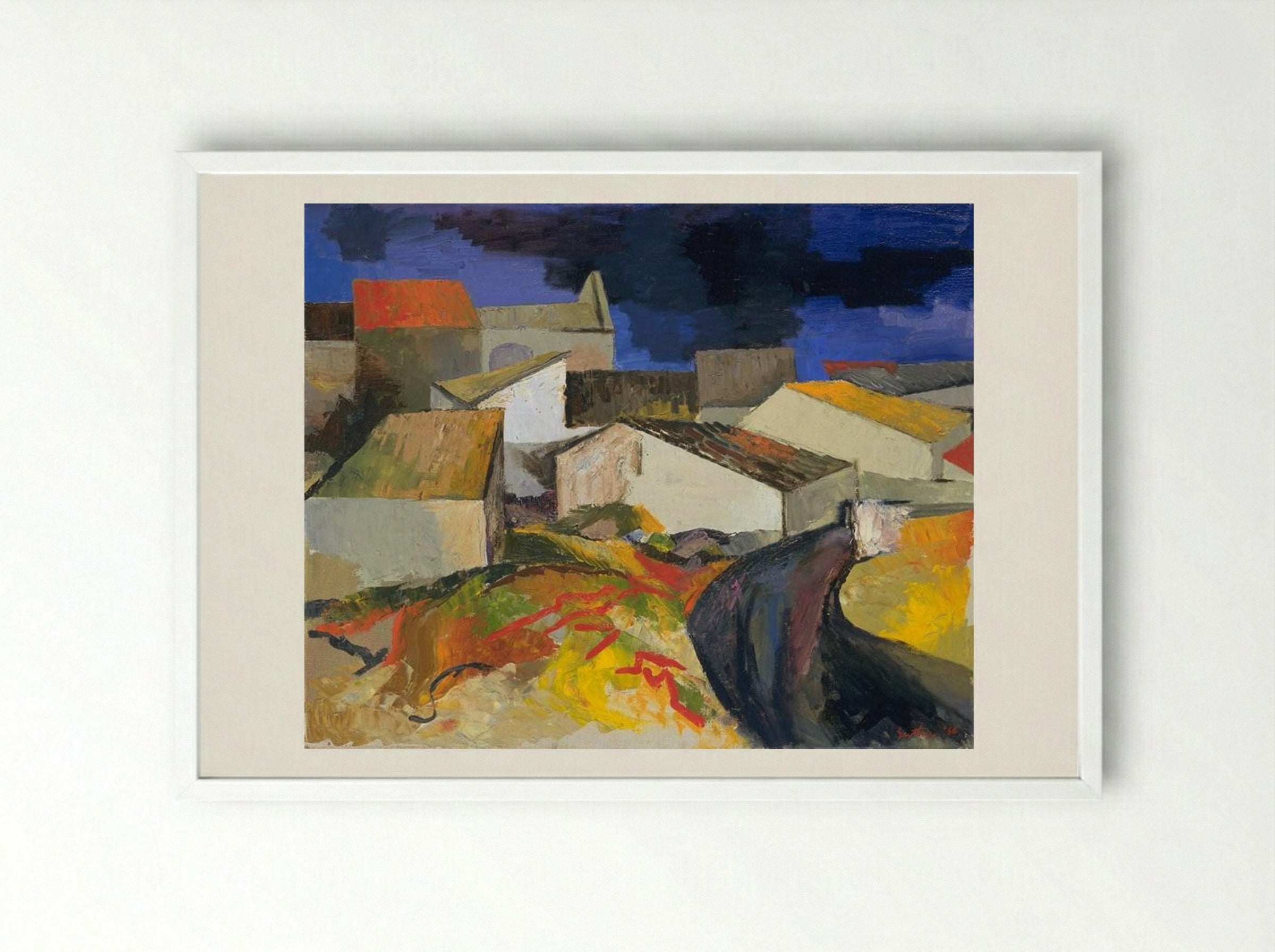 Santa Panagia (Sicily) - Renato Guttuso - Framed Print White