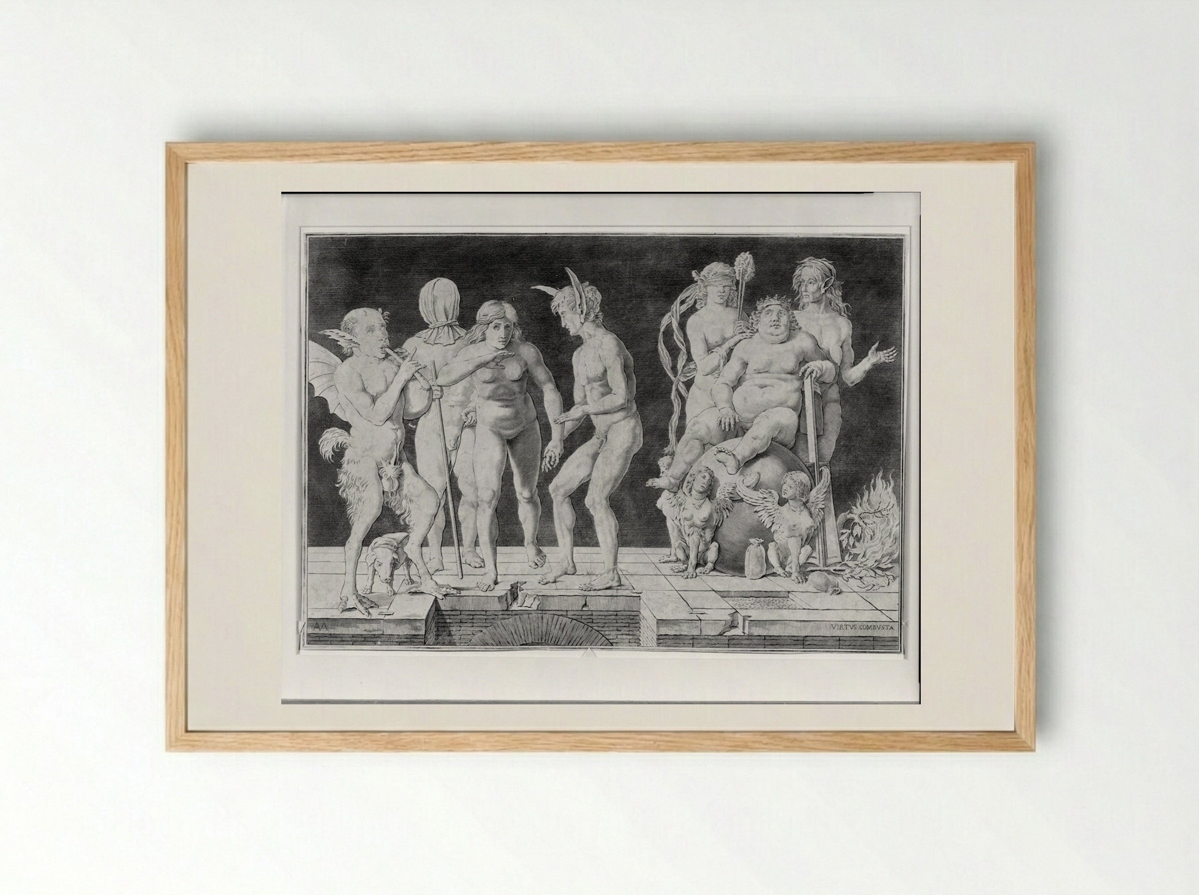 Virtue Combusta - Andrea Mantegna - Framed Print Wood