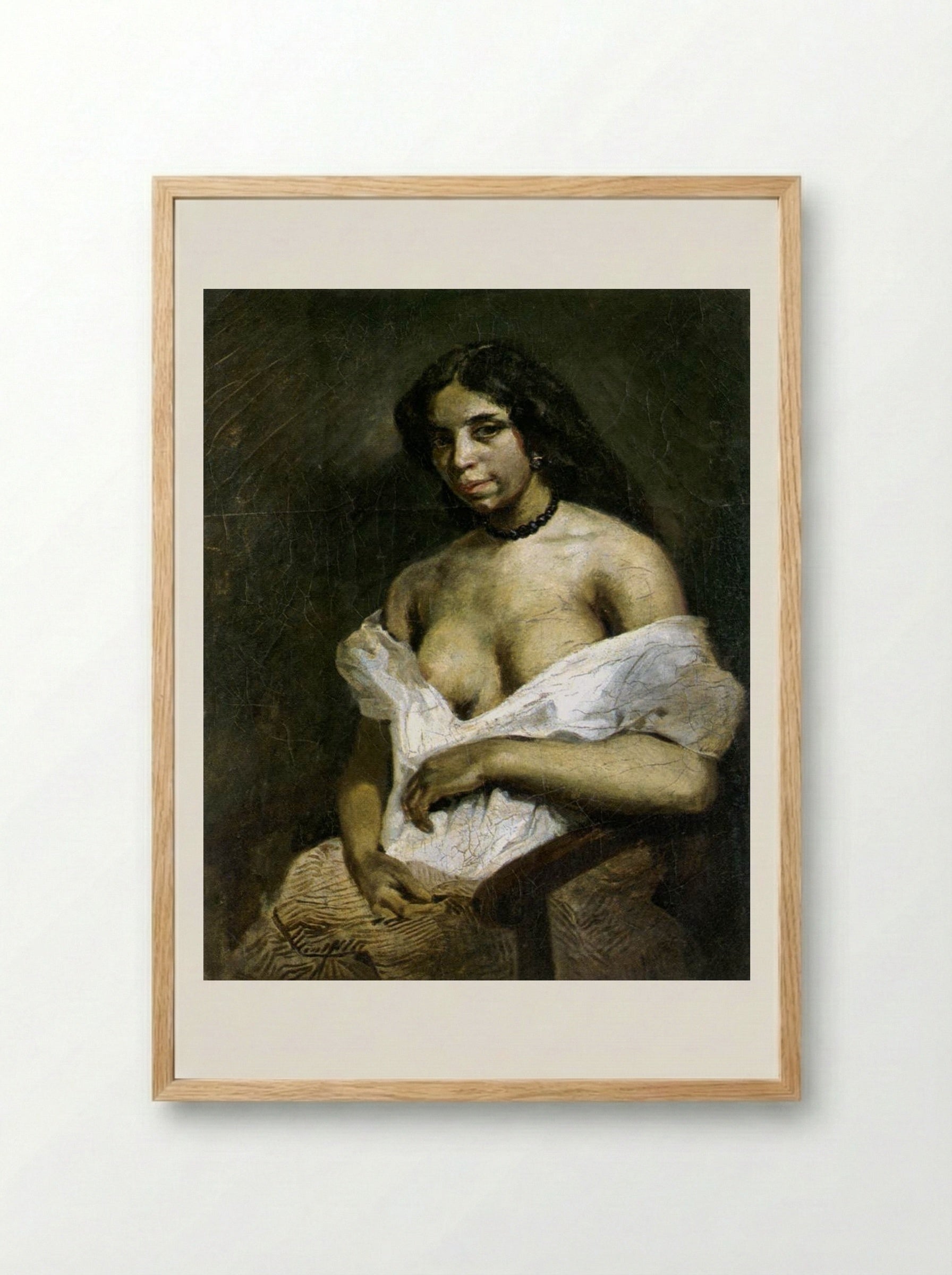 Aspasia - Eugène Delacroix - Framed Print Wood