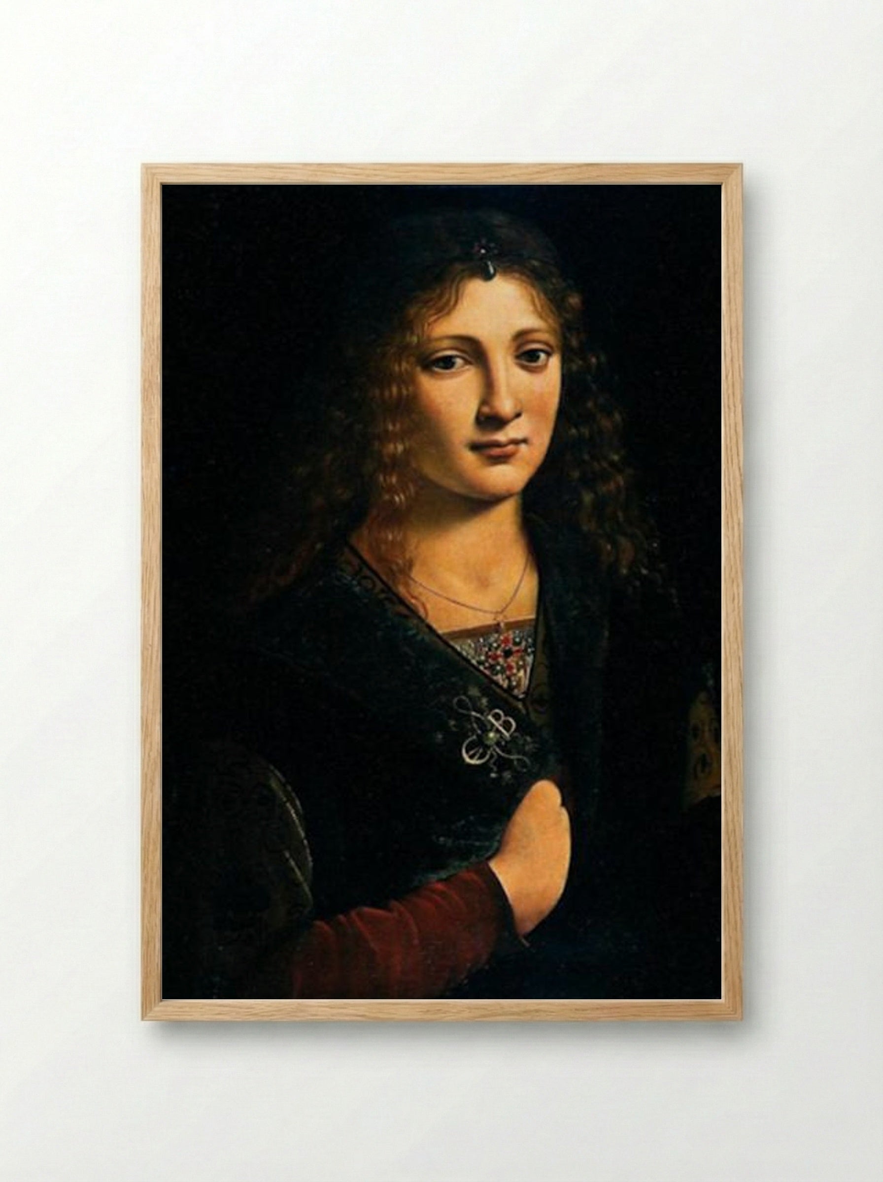 Portrait of a Youth - Giovanni Antonio Boltraffio - Framed Print Wood