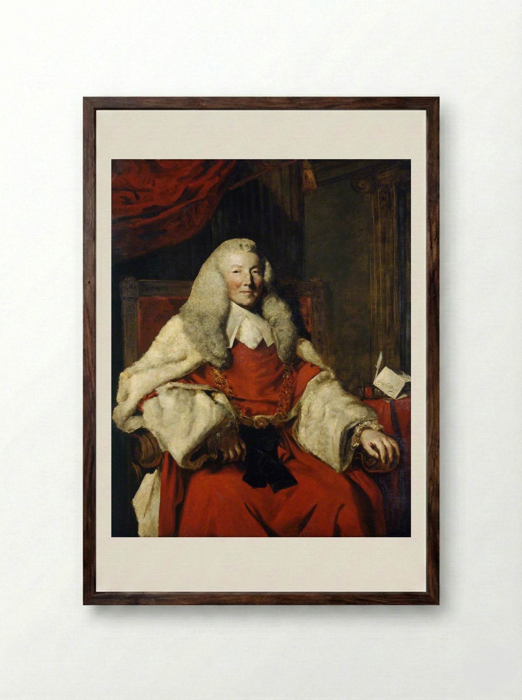 William Murray, 1st Earl of Mansfield - John Jackson - Framed Print Dark Wood