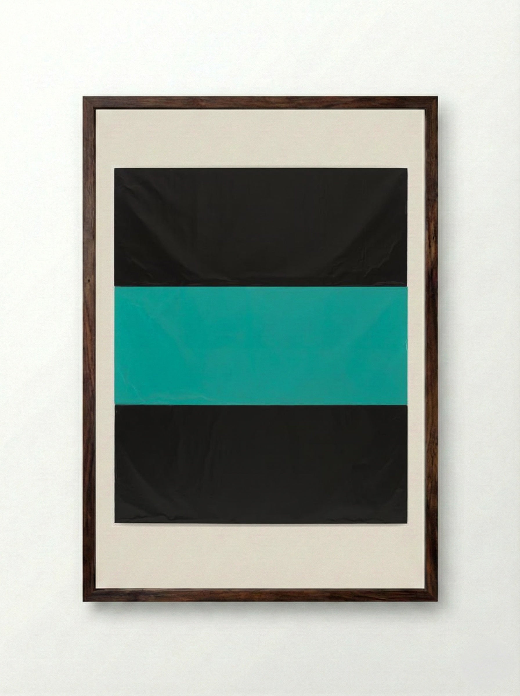 Untitled (Abstract Grid) - Günther Förg - Framed Print Dark Wood