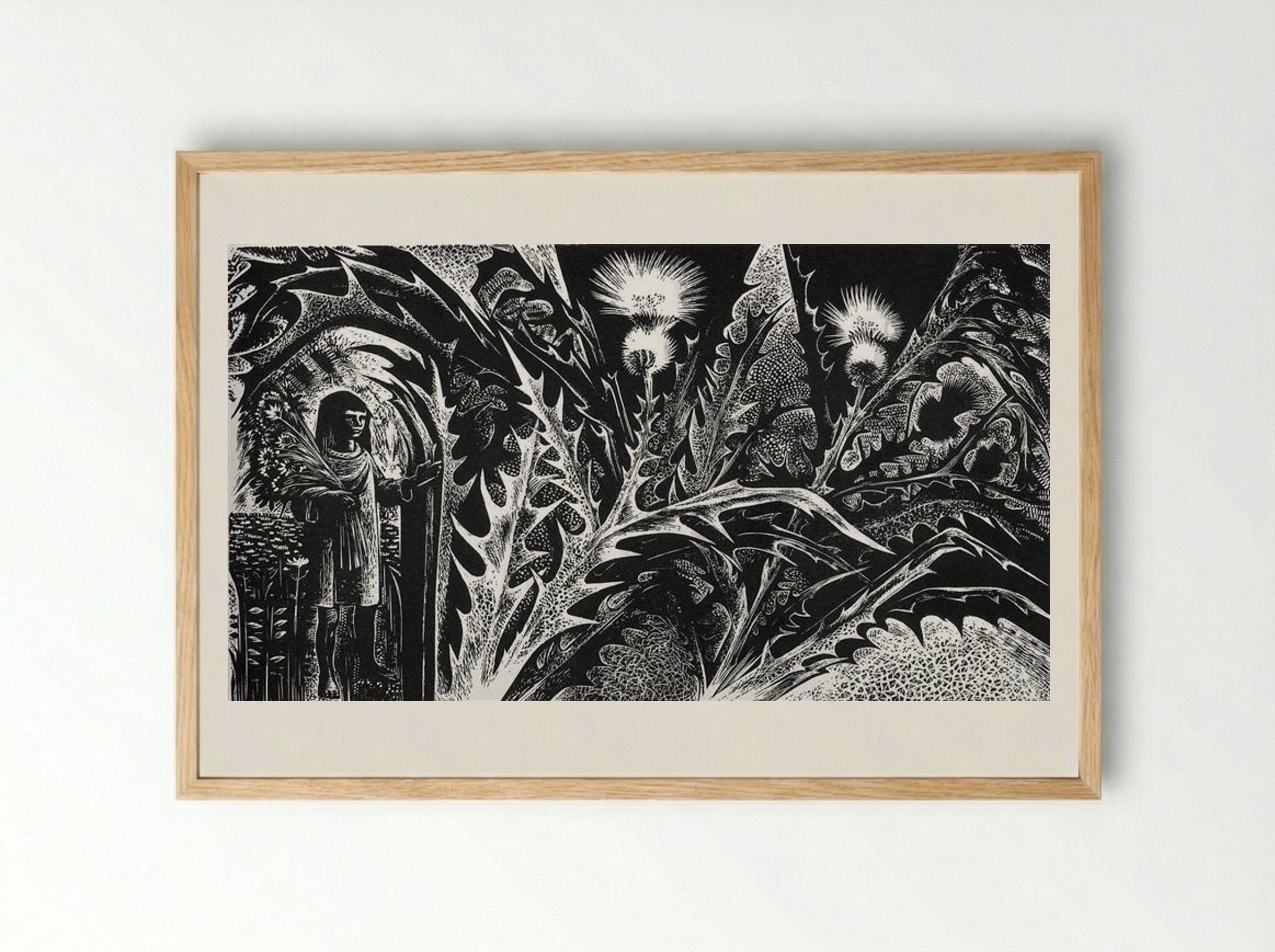 Flower Girl - Lynd Ward - Framed Print Wood