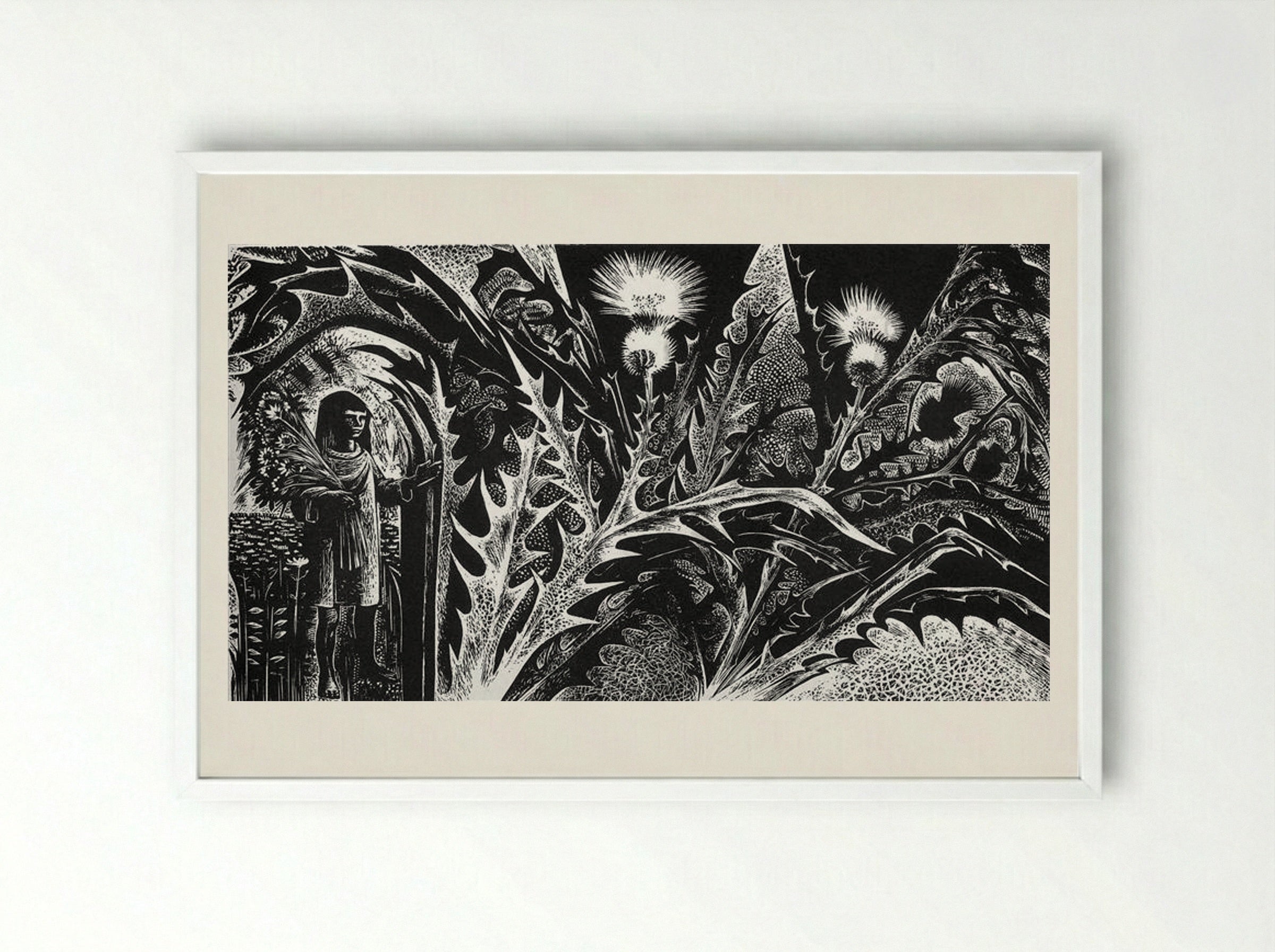 Flower Girl - Lynd Ward - Framed Print White