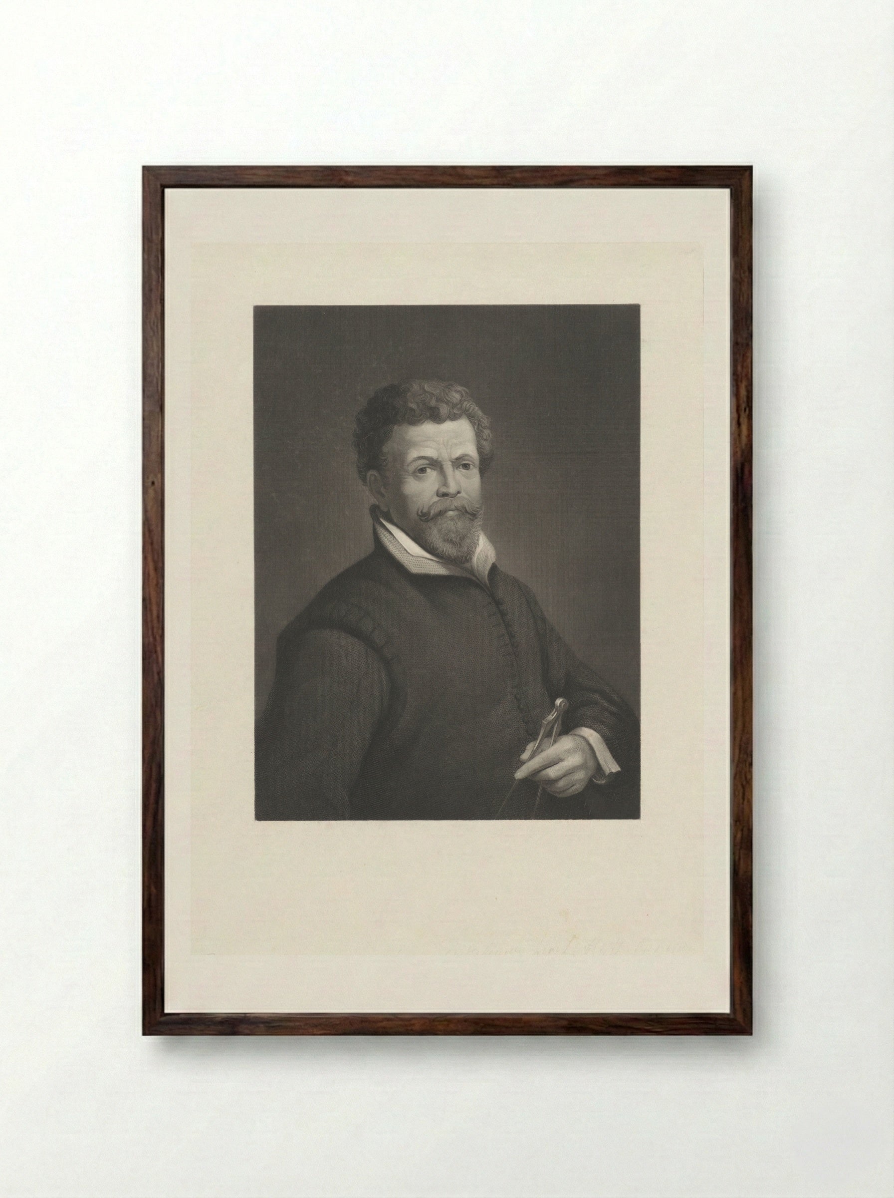 Portret van Hendrik (I) de Keyser - Dirk Jurriaan Sluyter - Framed Print Dark Wood