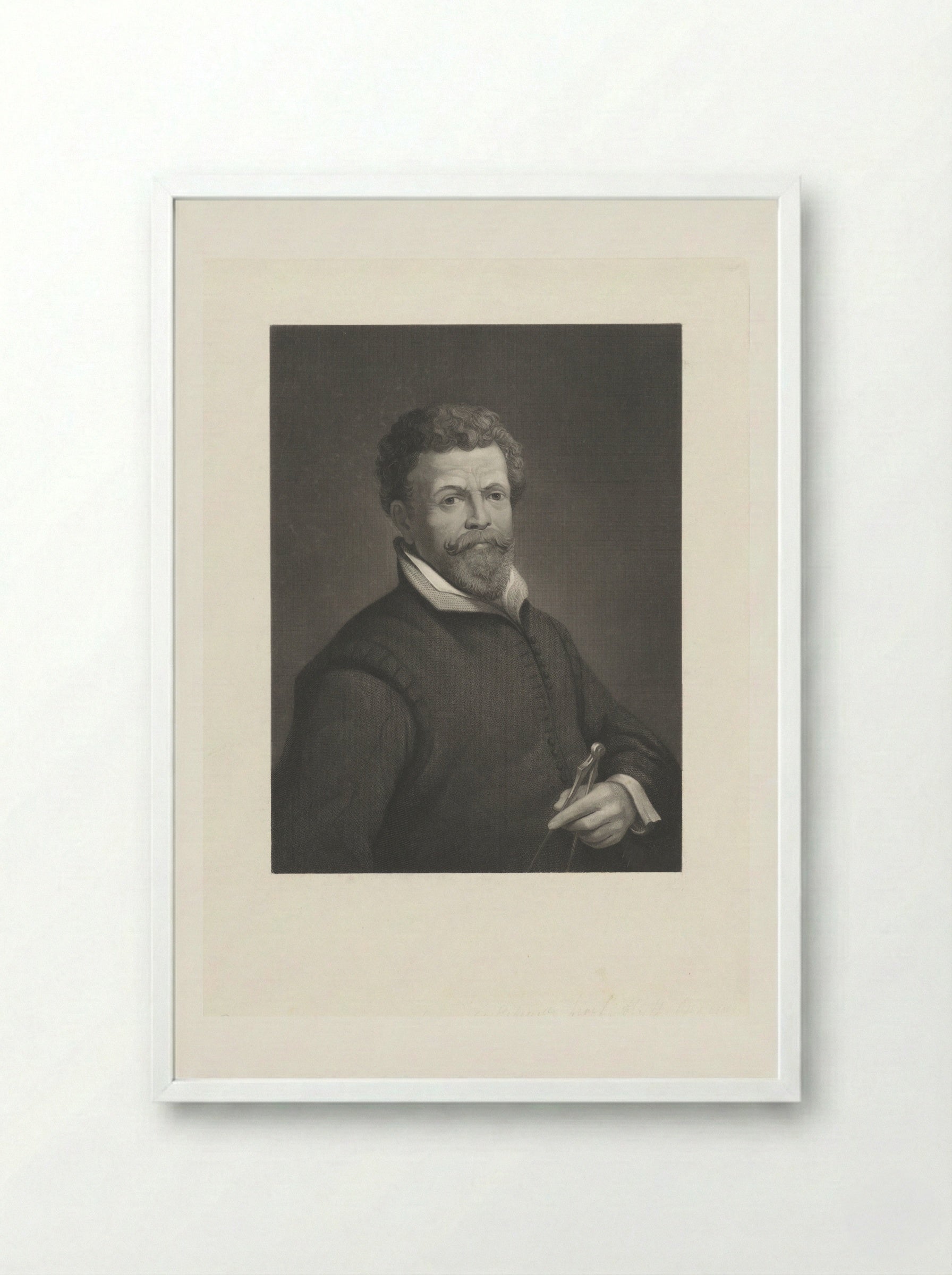 Portret van Hendrik (I) de Keyser - Dirk Jurriaan Sluyter - Framed Print White