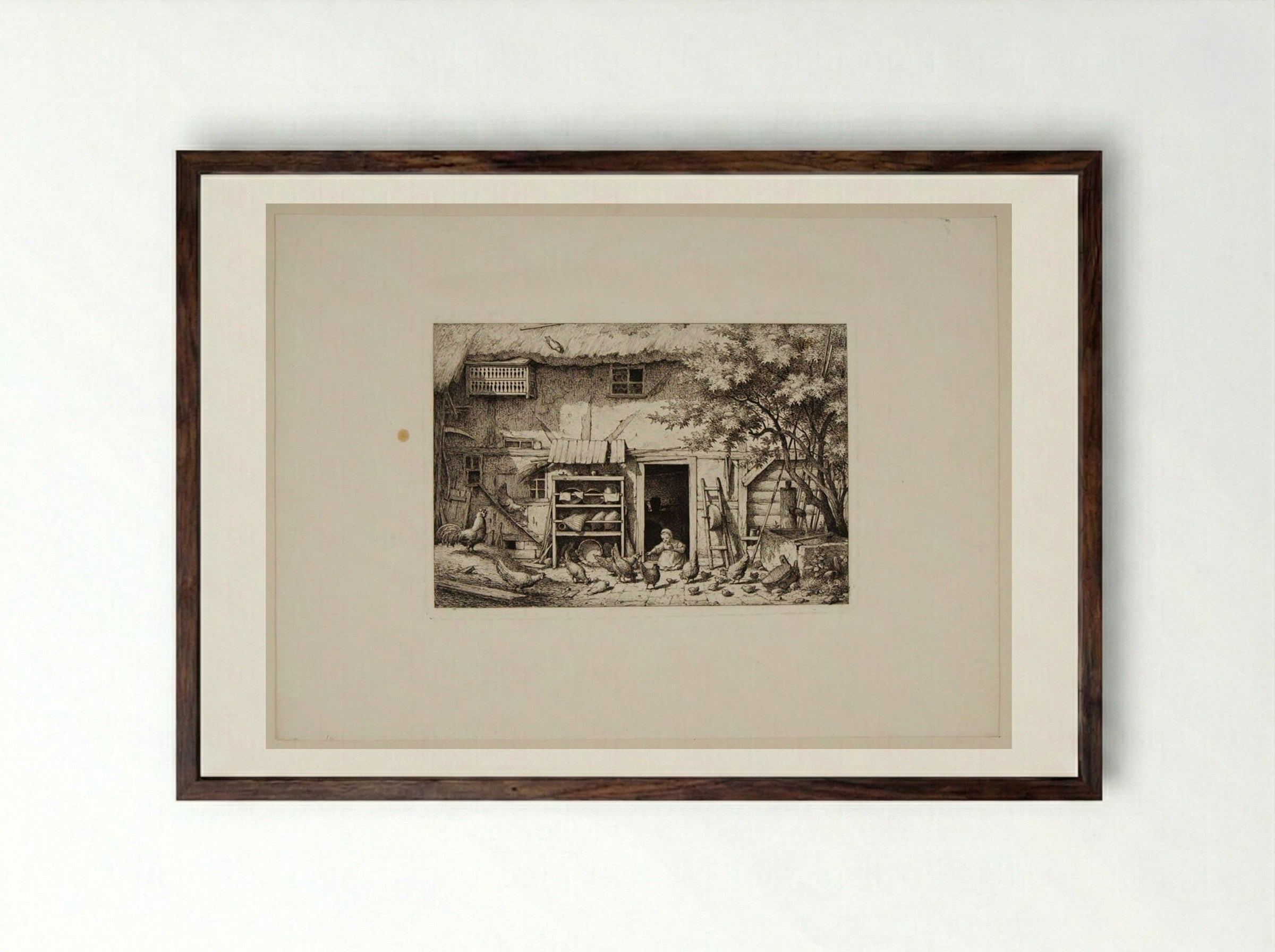 Cottage Door - Otto Wagner - Framed Print Dark Wood