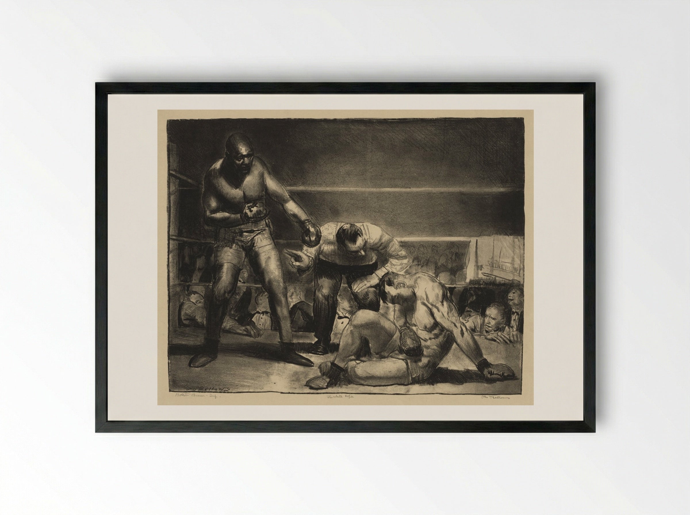 The White Hope - George Bellows - Framed Print Black