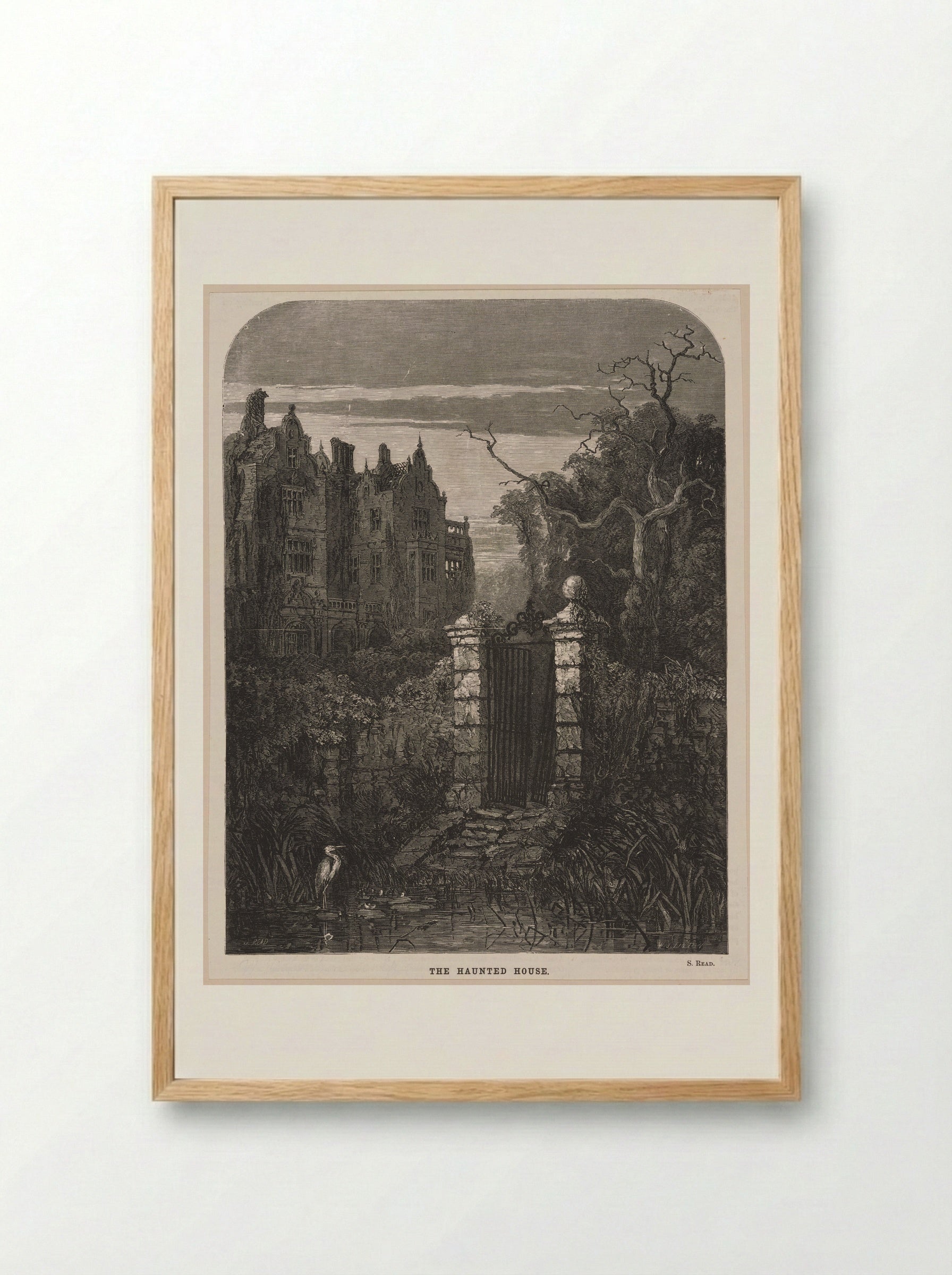 The Haunted House - William James Linton - Framed Print Wood