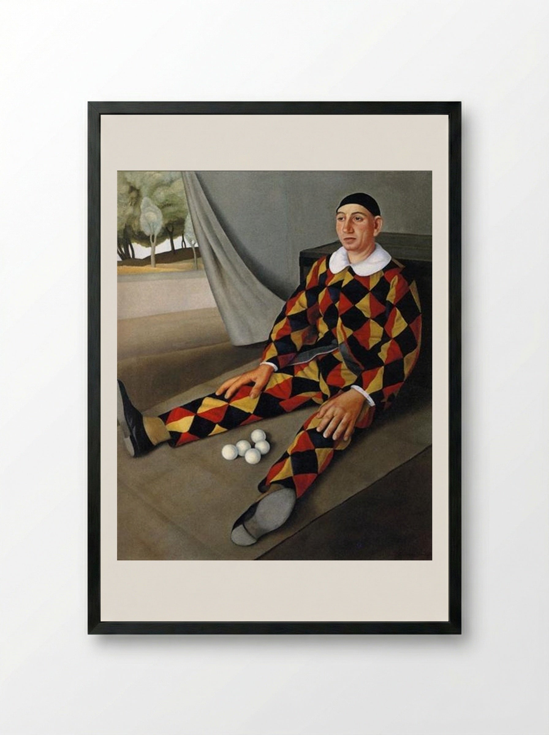 Juggler - Antonio Donghi - Framed Print Black
