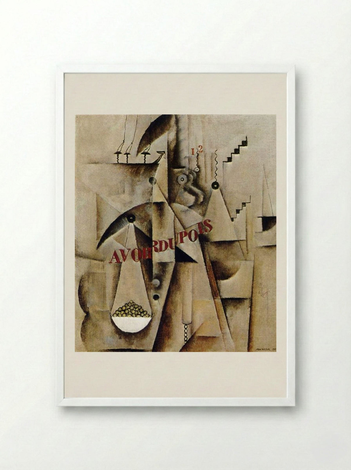 Avoirdupois - Max Weber - Framed Print White