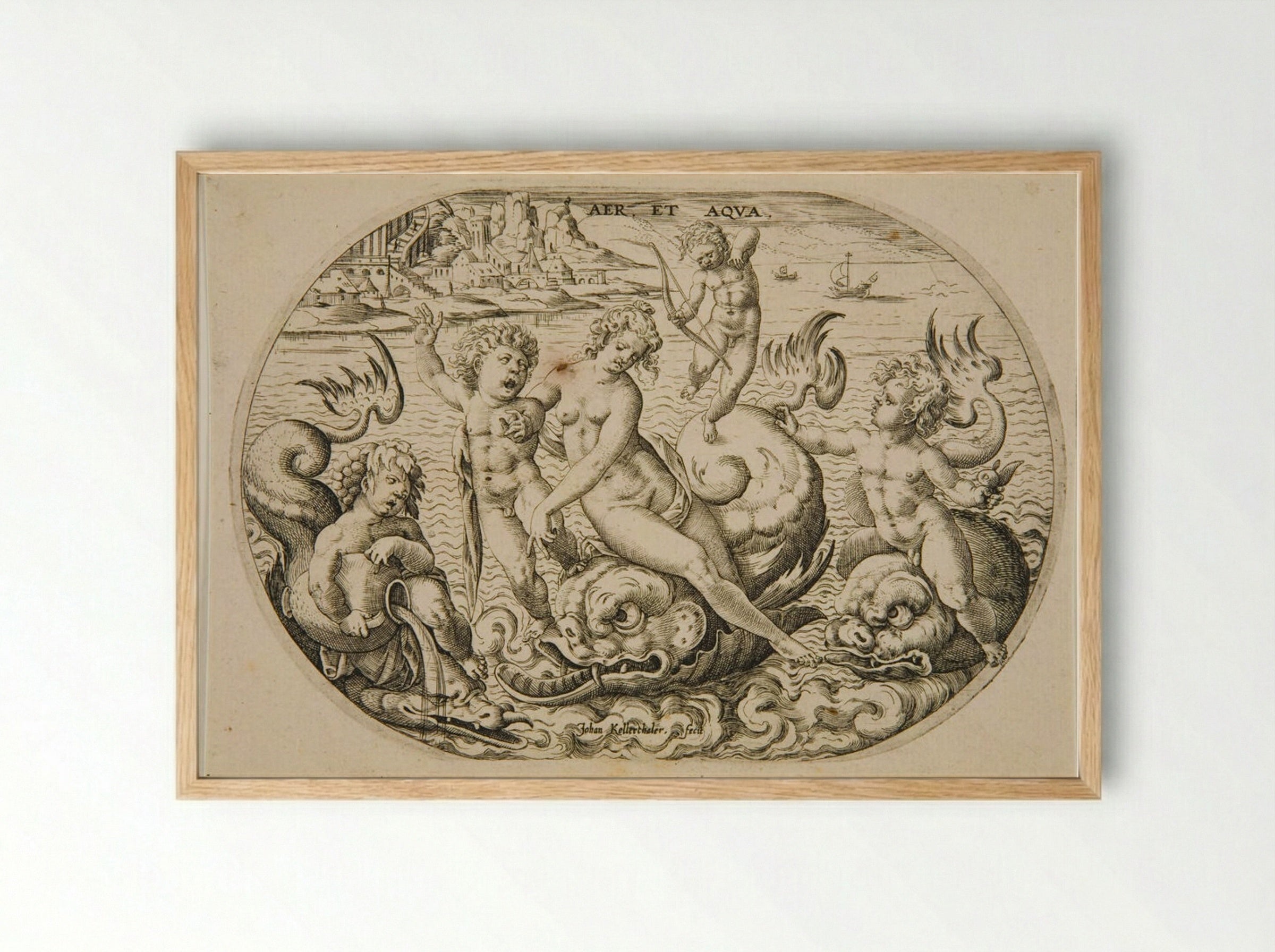 Air and Water - Johann Kellerthaler the Younger - Framed Print Wood