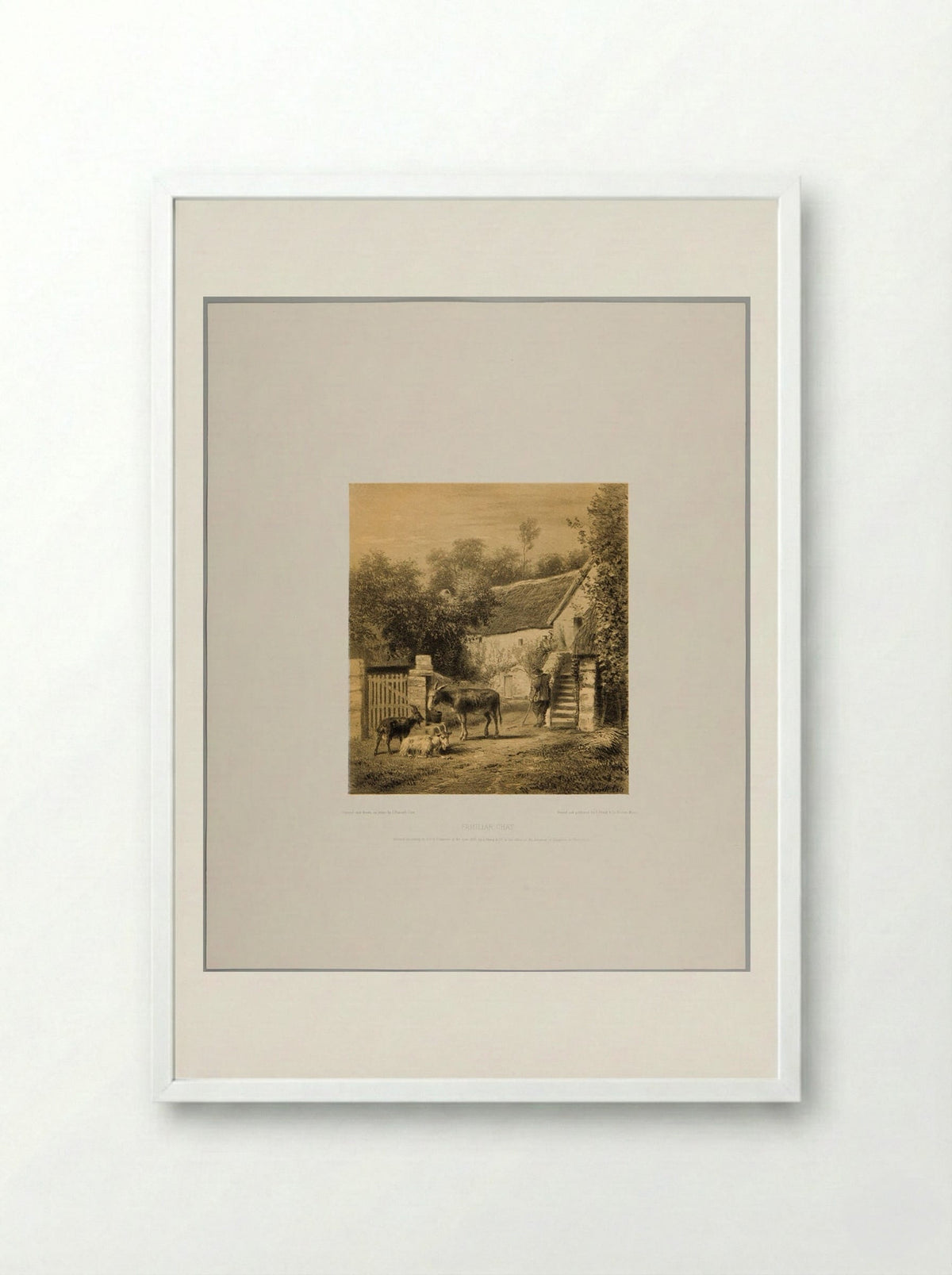 Familiar Chat - Joseph Foxcroft Cole - Framed Print White