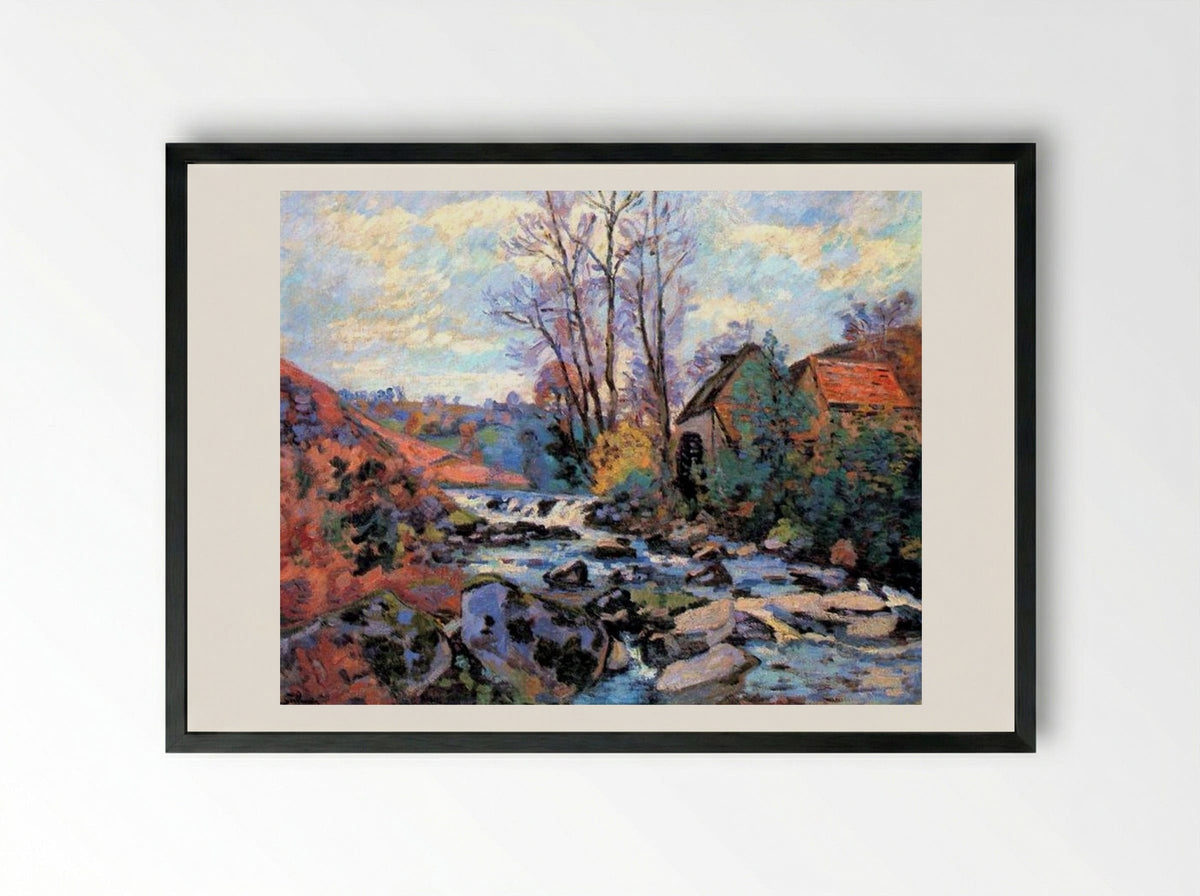 Moulin Bouchardon, Crozant - Armand Guillaumin - Framed Print Black
