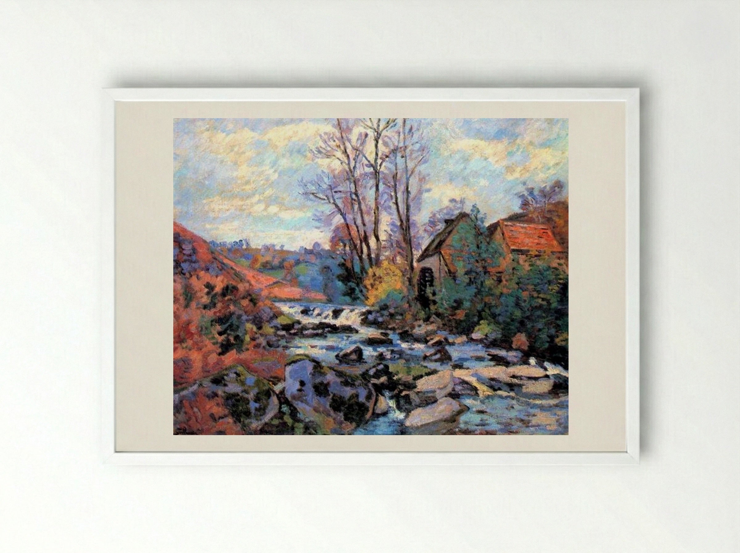 Moulin Bouchardon, Crozant - Armand Guillaumin - Framed Print White