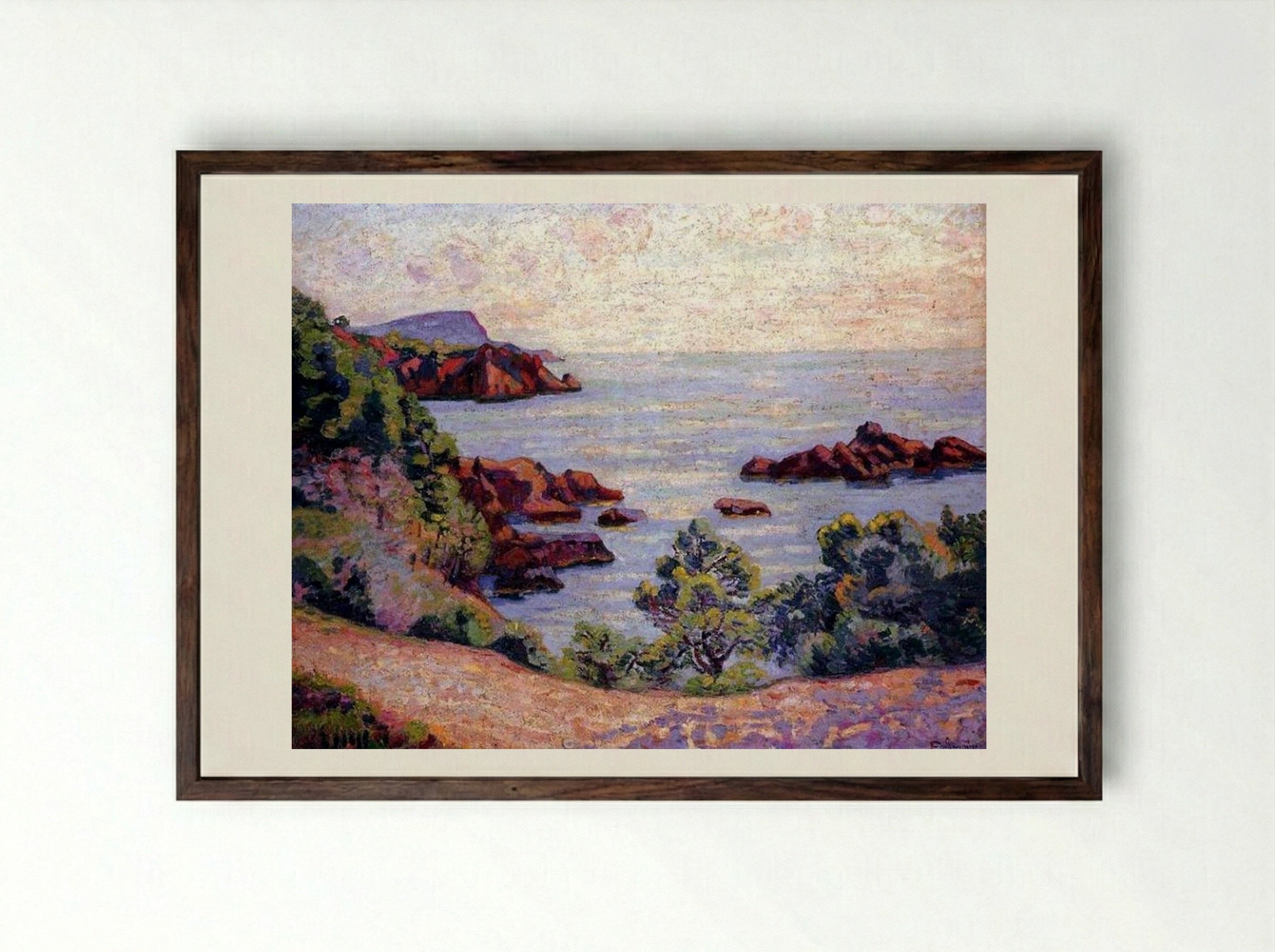 Paysage du Midi - Armand Guillaumin - Framed Print Dark Wood