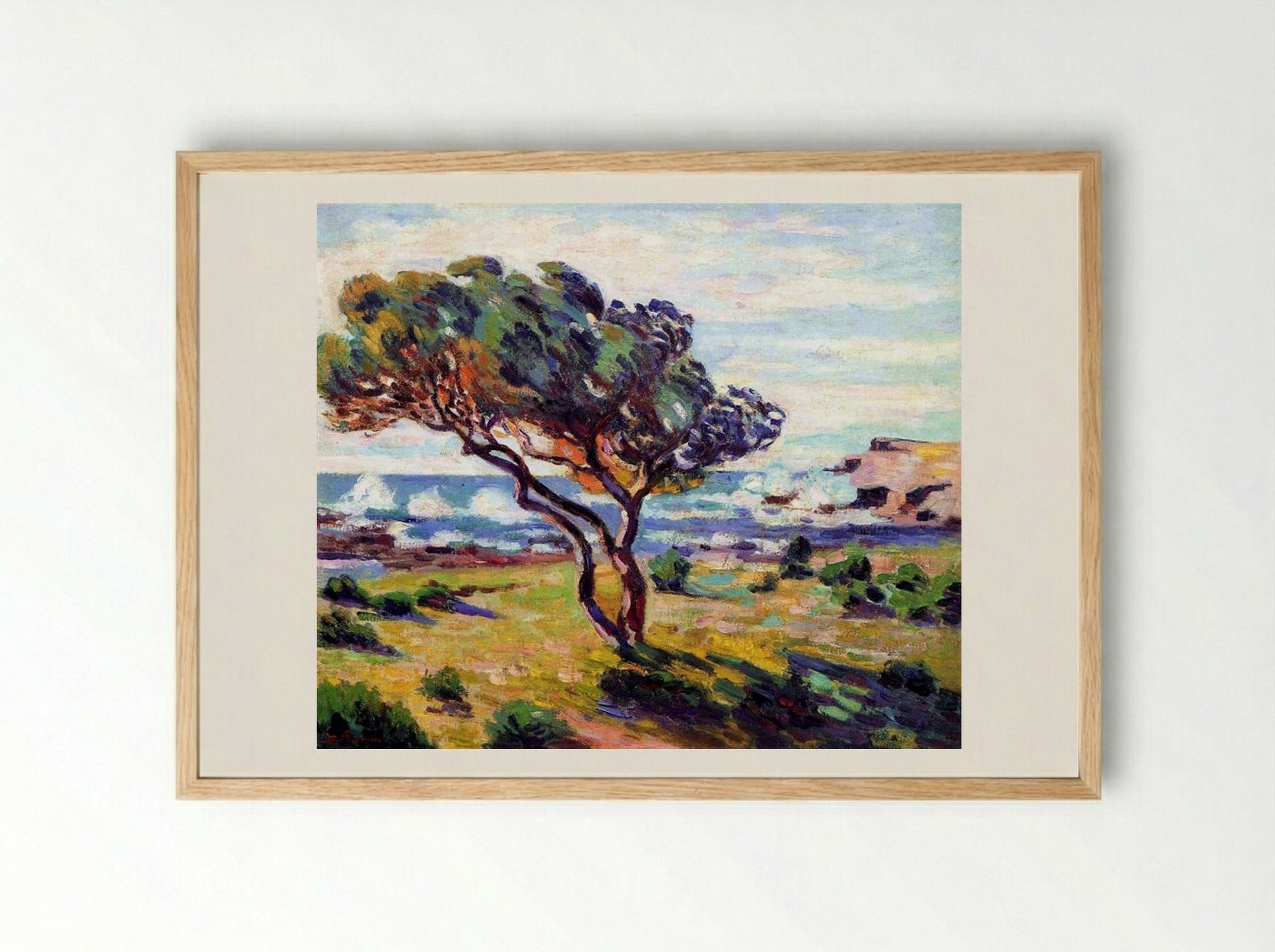Rafales de vent, Le Brusc - Armand Guillaumin - Framed Print Wood