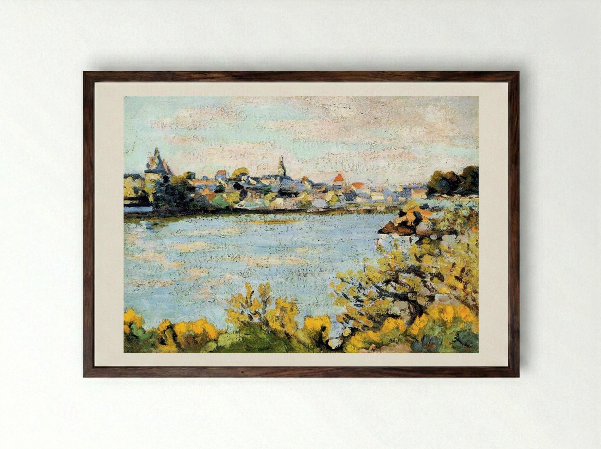 Le Pornic - Armand Guillaumin - Framed Print Dark Wood