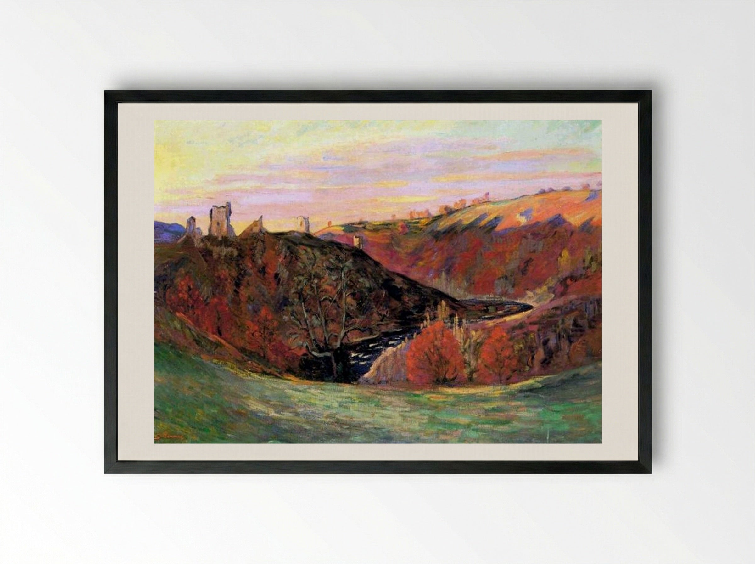 Sunset in Creuse - Armand Guillaumin - Framed Print Black