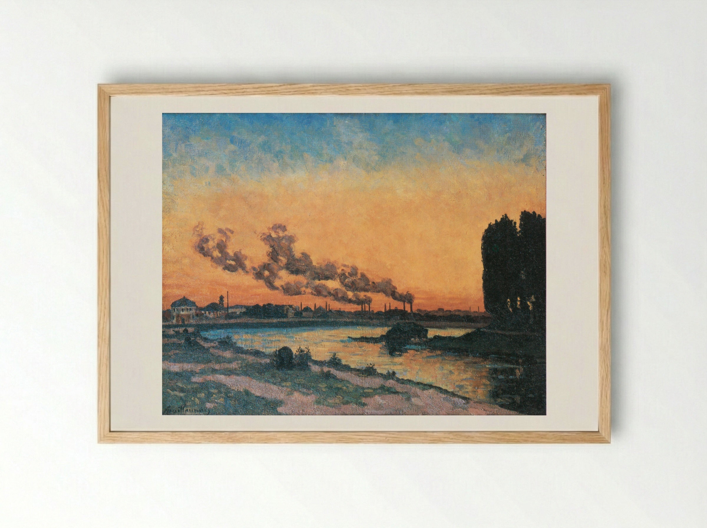 Sunset at Ivry - Armand Guillaumin - Framed Print Wood