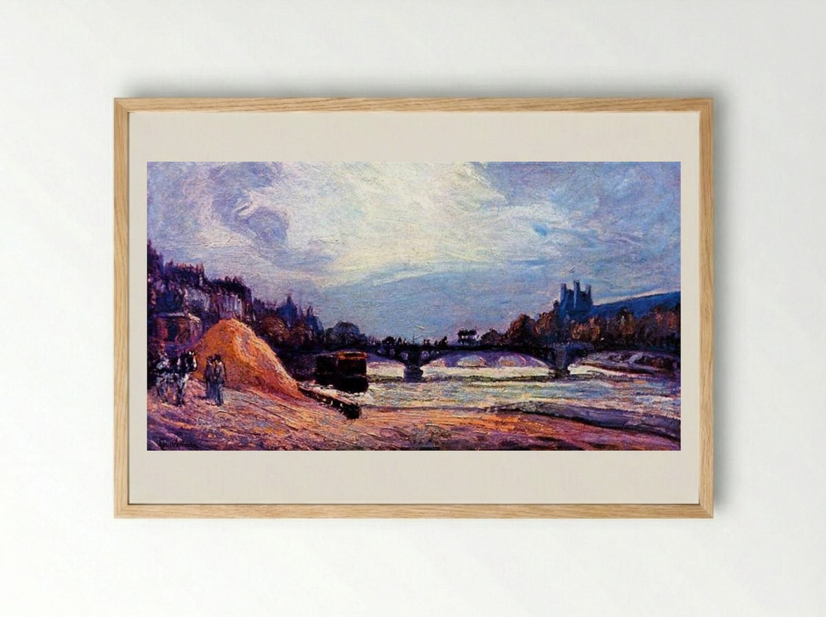 Le Pont des Arts - Armand Guillaumin - Framed Print Wood