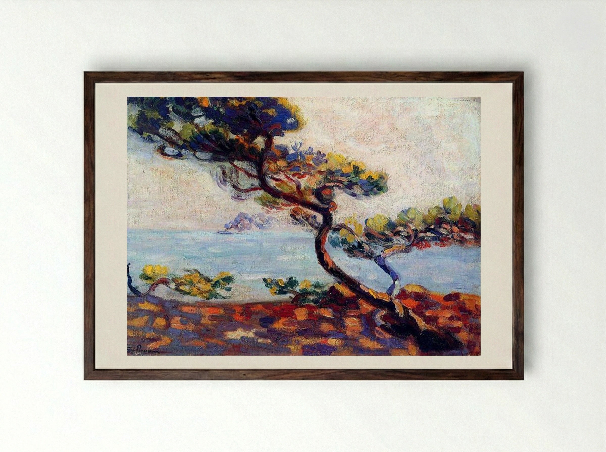 Dans le Midi - Armand Guillaumin - Framed Print Dark Wood