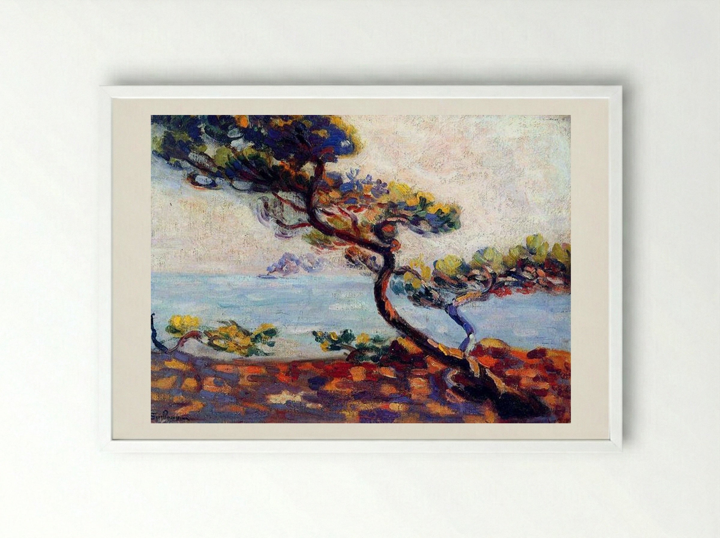 Dans le Midi - Armand Guillaumin - Framed Print White