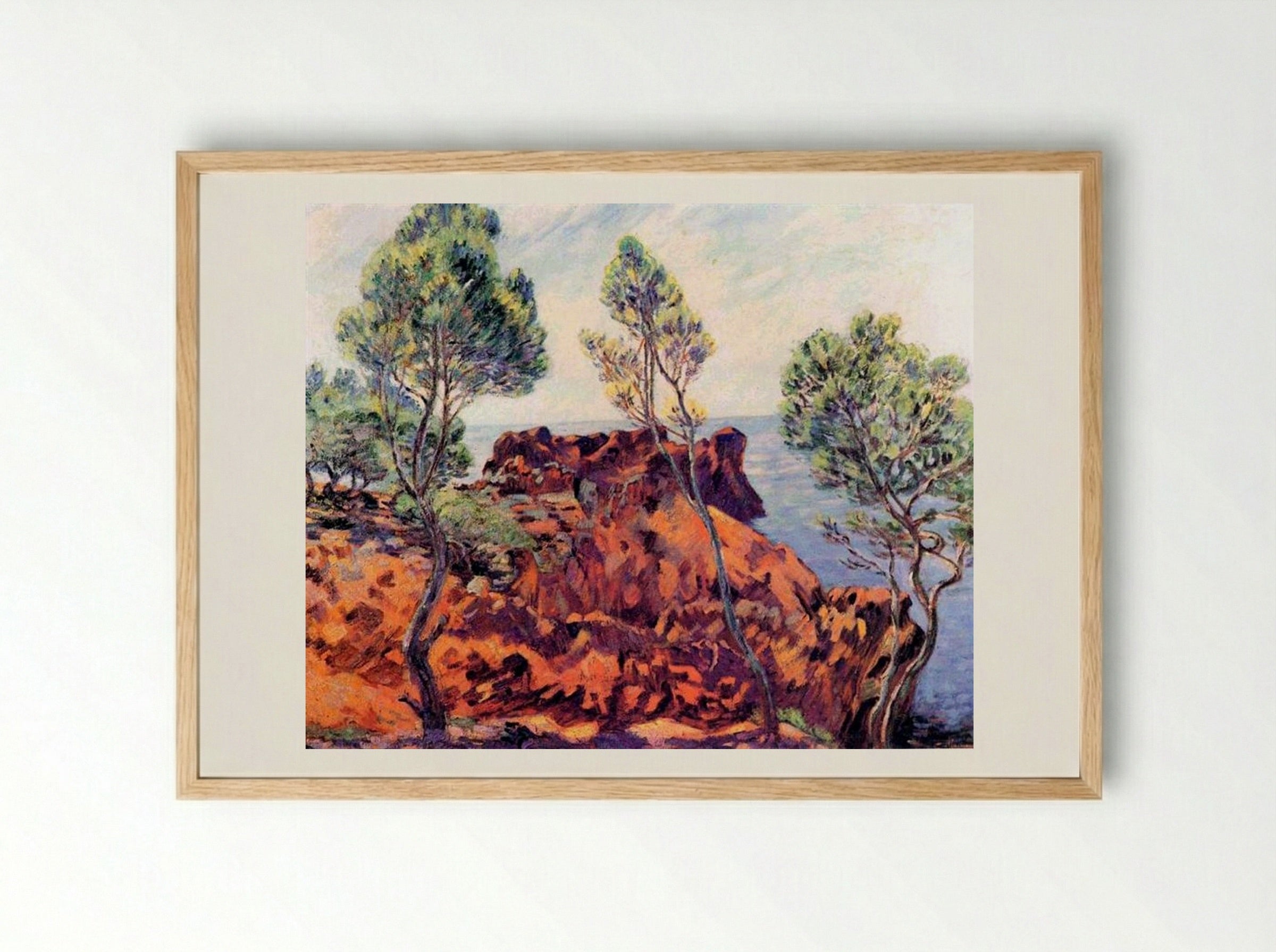 Agay, les Roches Rouges - Armand Guillaumin - Framed Print Wood