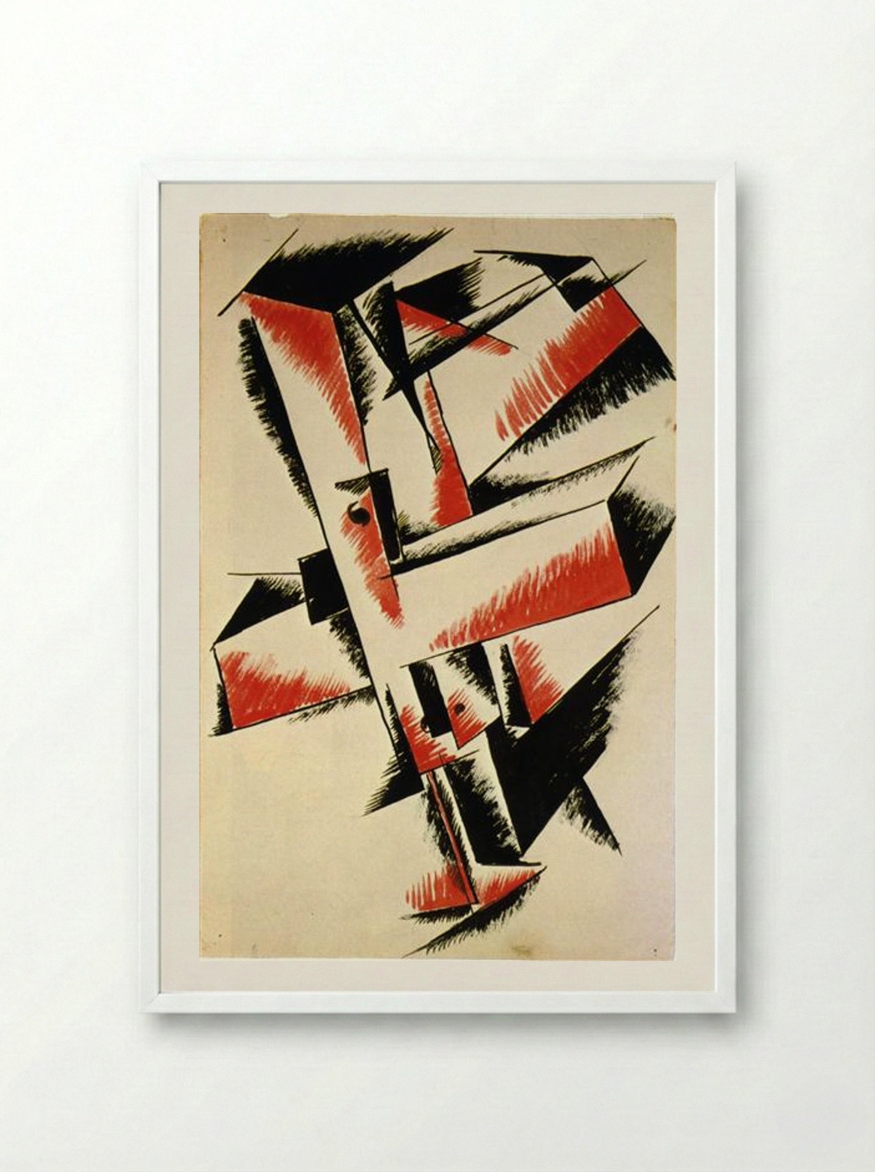 Spatial Force Construction - Lyubov Popova - Framed Print White
