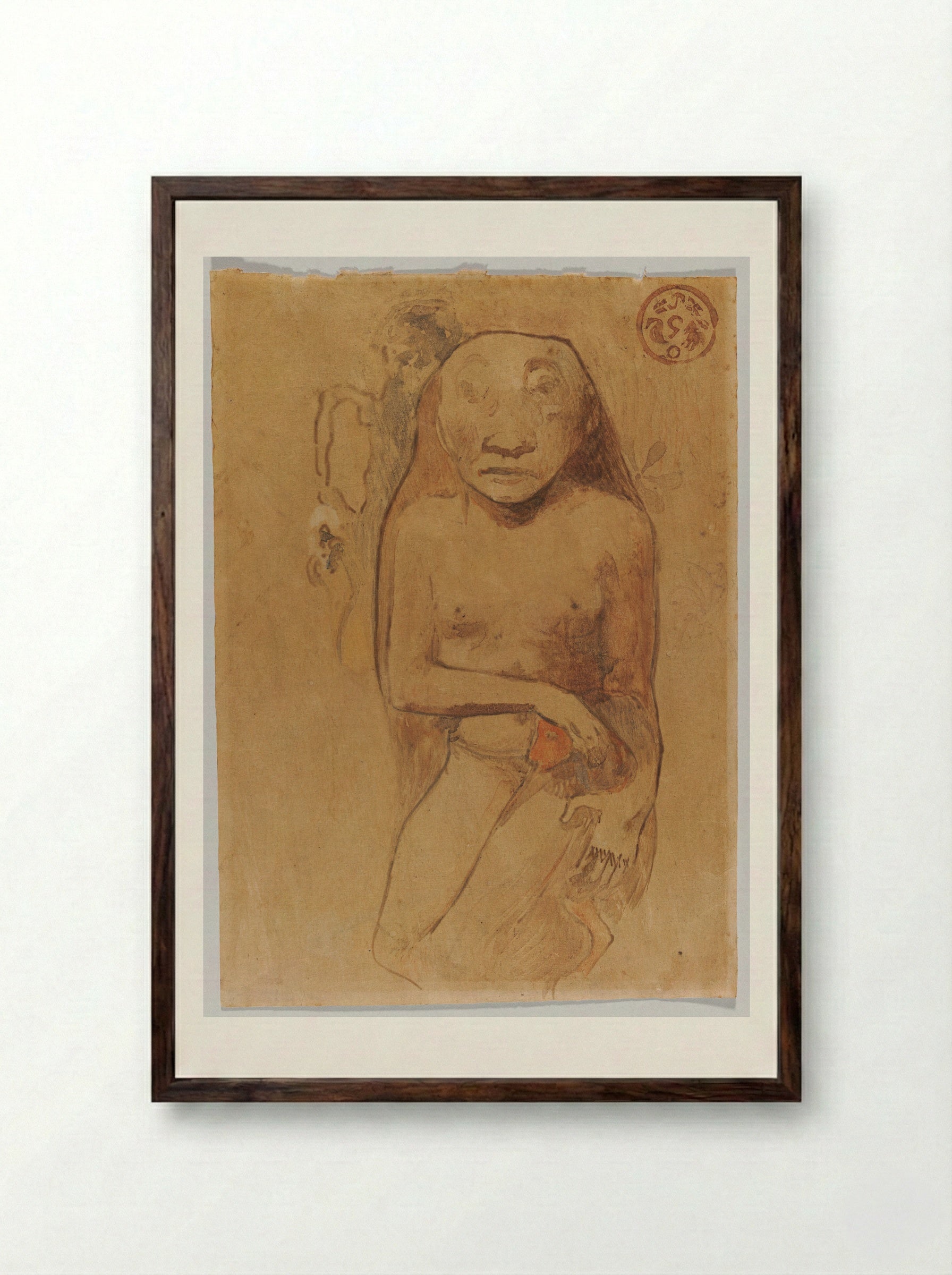 Oviri - Paul Gauguin - Framed Print Dark Wood