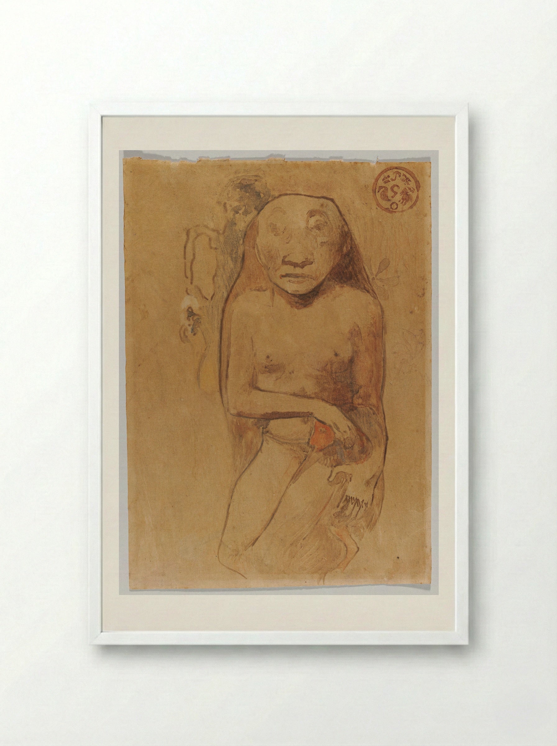 Oviri - Paul Gauguin - Framed Print White