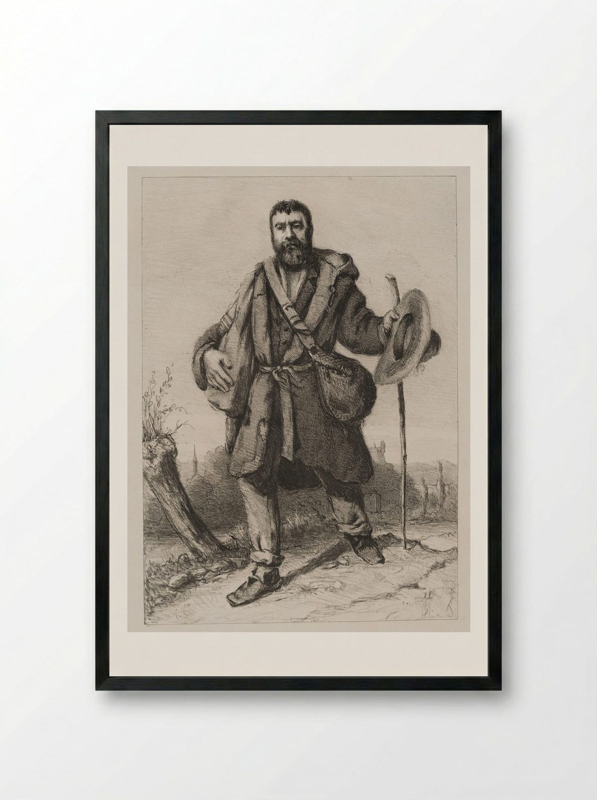 The Apostle Jean Journet - Gustave Courbet - Framed Print Black