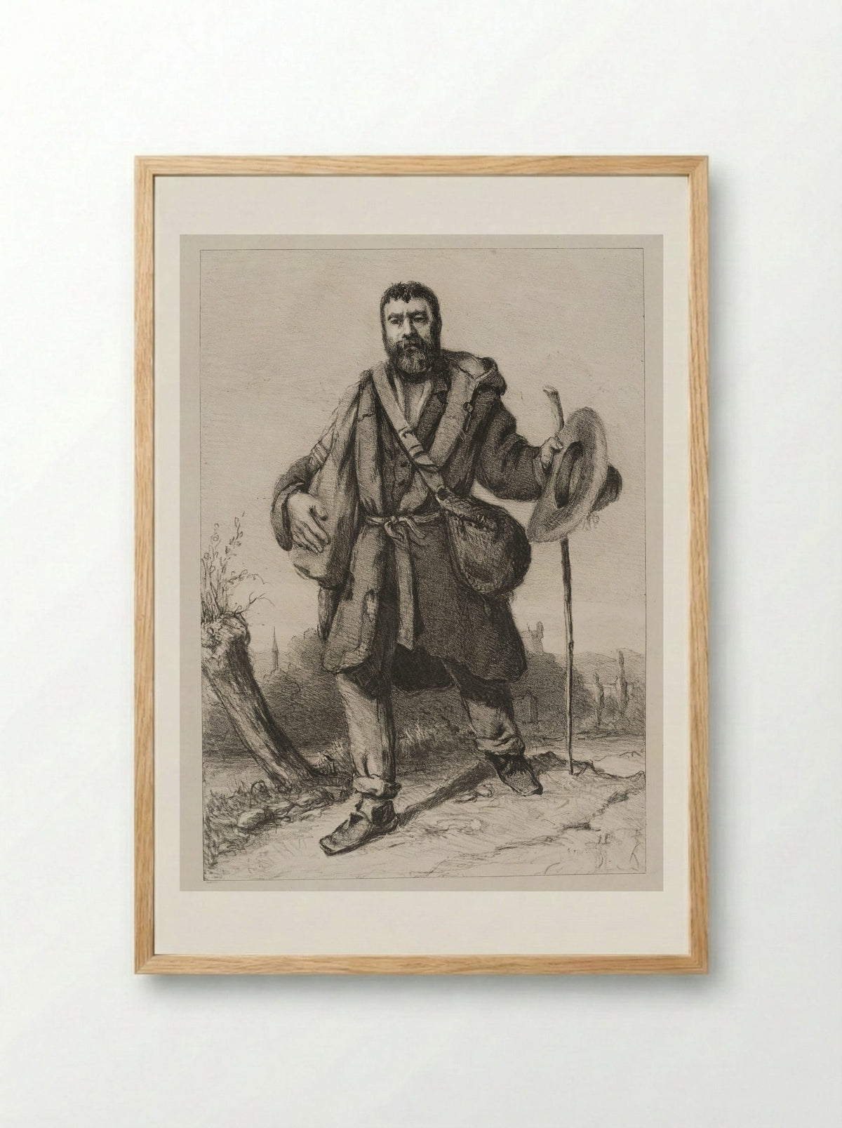 The Apostle Jean Journet - Gustave Courbet - Framed Print Wood