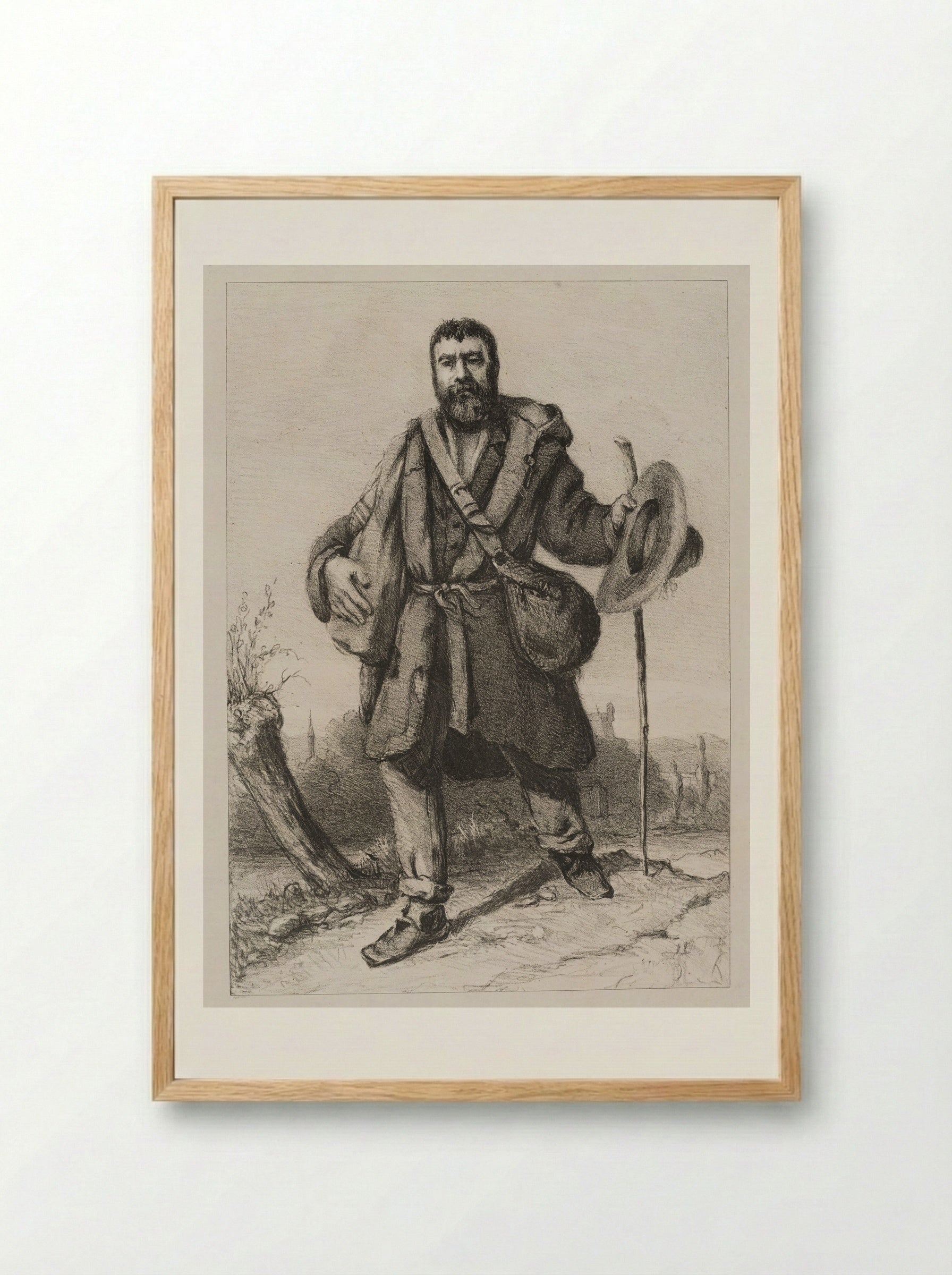 The Apostle Jean Journet - Gustave Courbet - Framed Print Wood