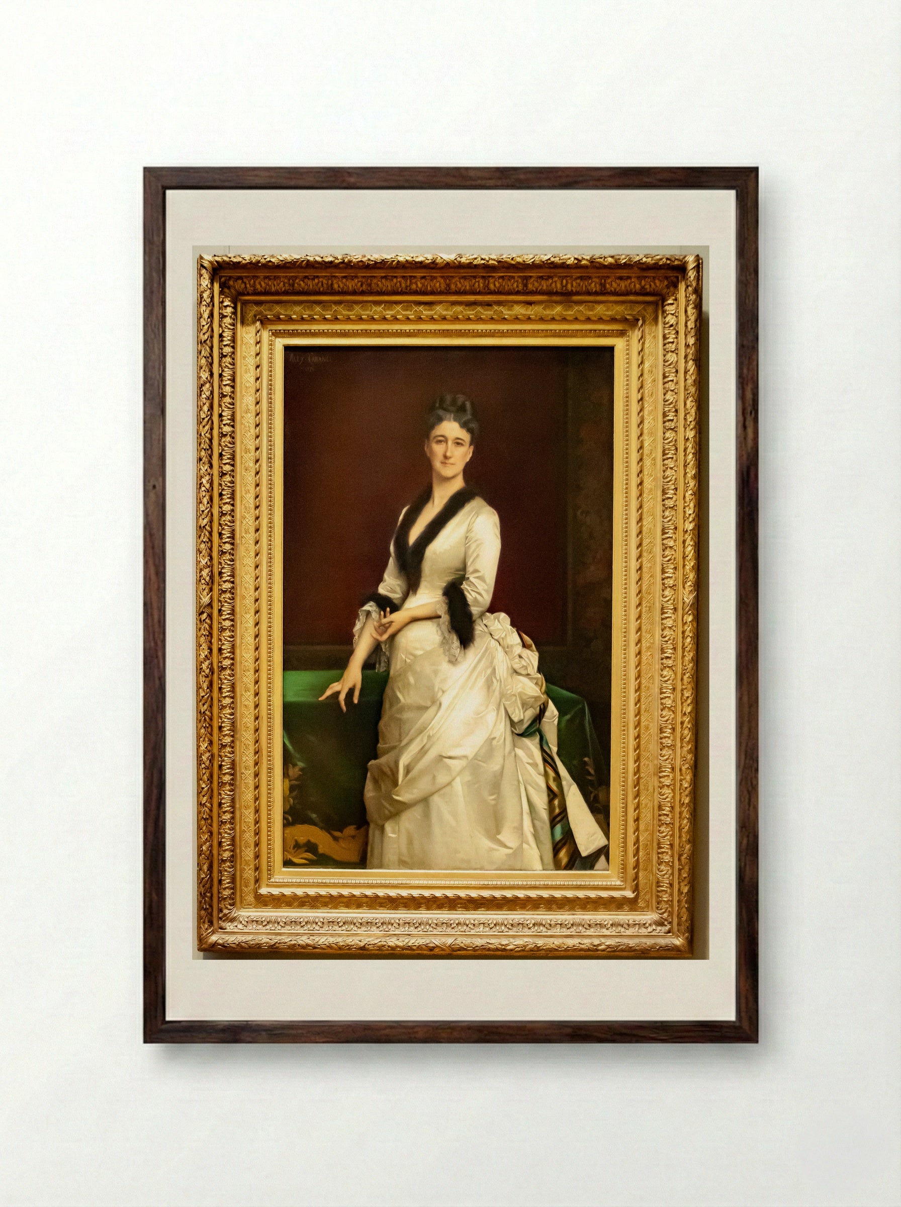 Catharine Lorillard Wolfe - Alexandre Cabanel - Framed Print Dark Wood