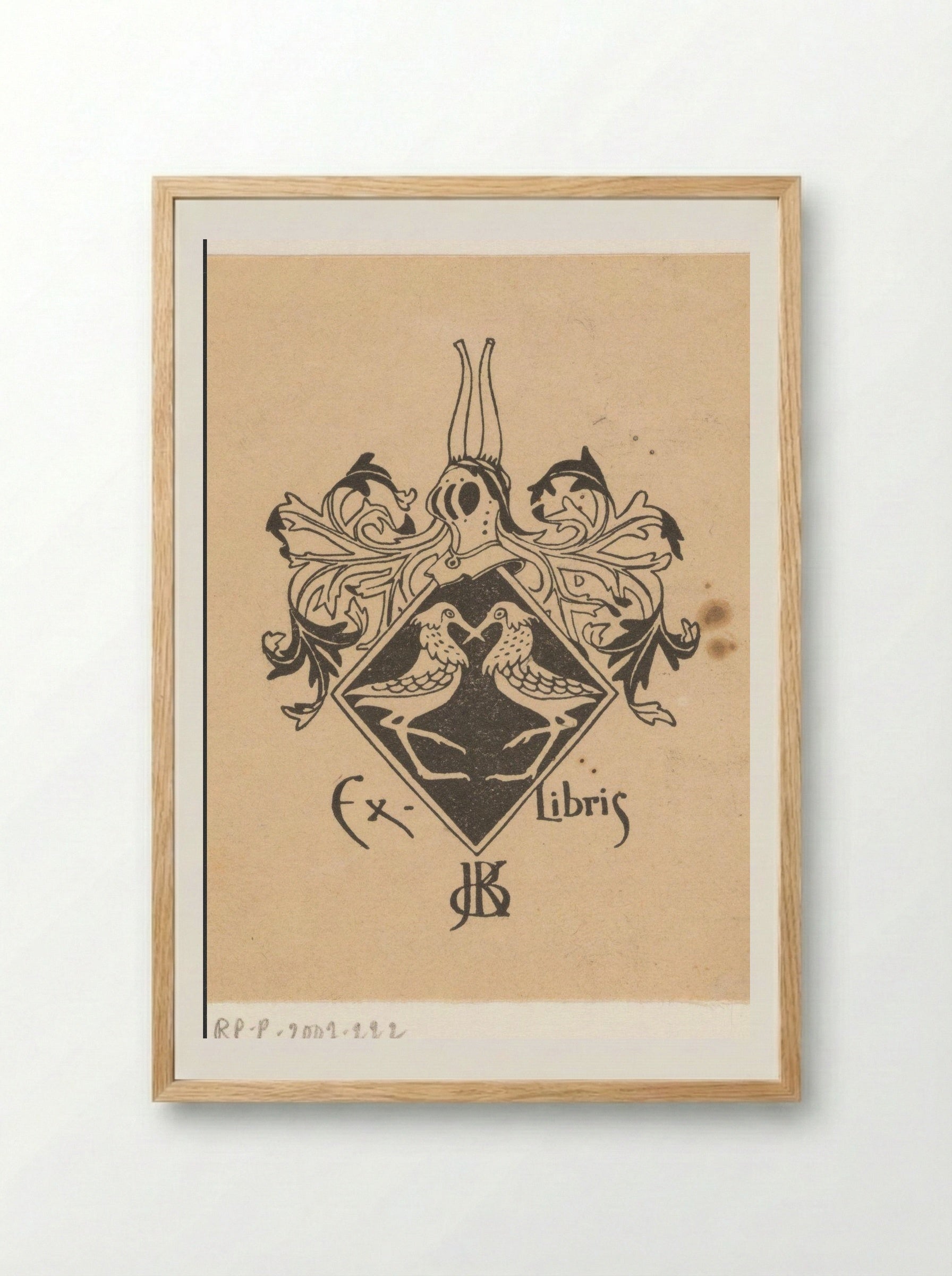 Ex libris voor Jeltje de Bosch Kemper - Gerrit Willem Dijsselhof - Framed Print Wood