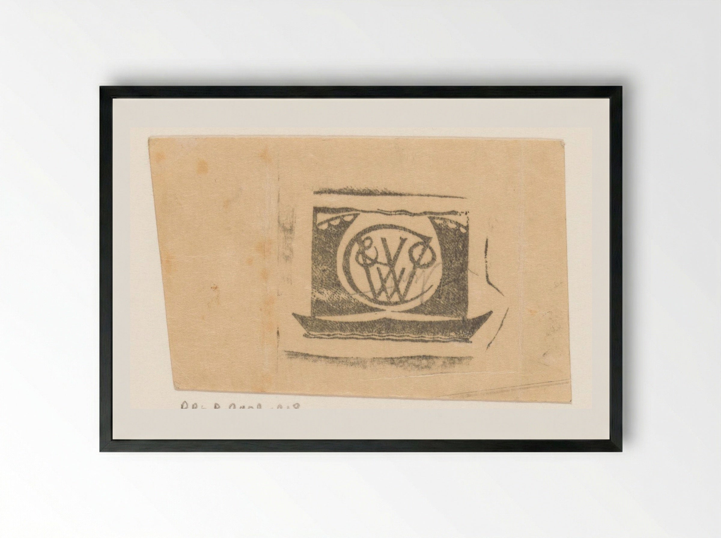 Ex libris voor E.J. van Wisselingh & Co - Gerrit Willem Dijsselhof - Framed Print Black