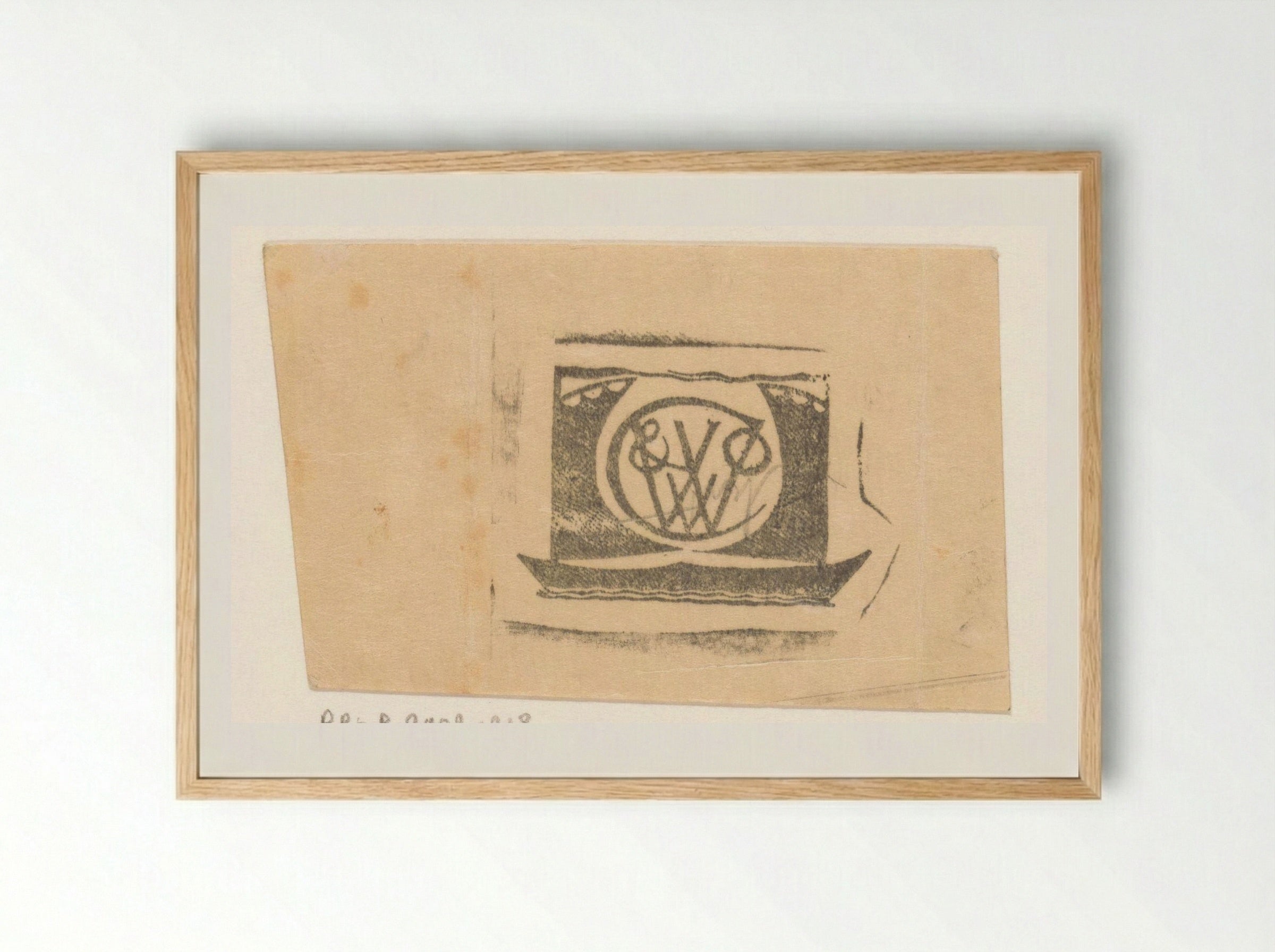 Ex libris voor E.J. van Wisselingh & Co - Gerrit Willem Dijsselhof - Framed Print Wood