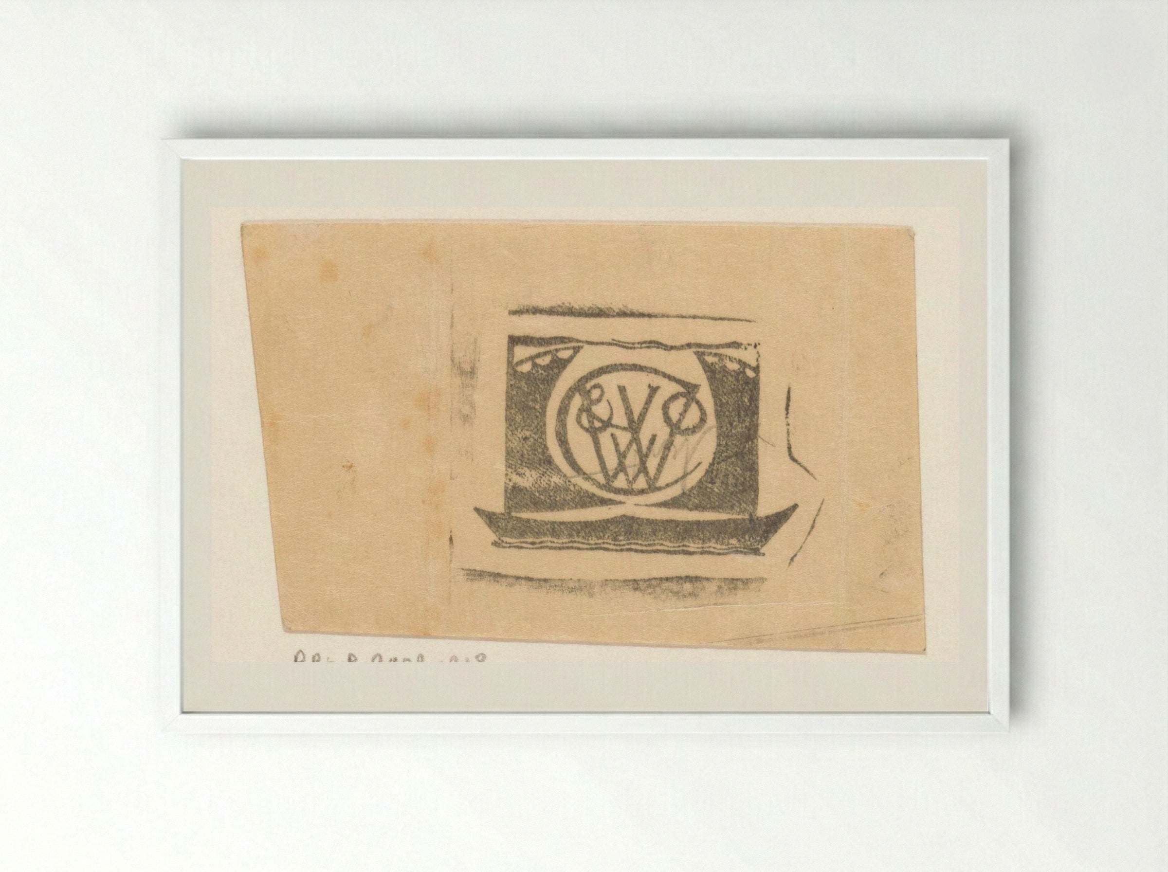 Ex libris voor E.J. van Wisselingh & Co - Gerrit Willem Dijsselhof - Framed Print White