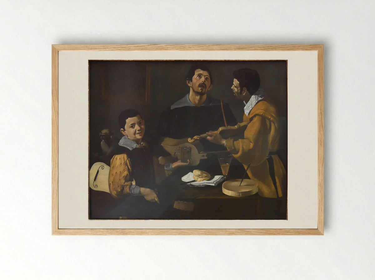 Three Musicians - Diego Velázquez - Framed Print Wood