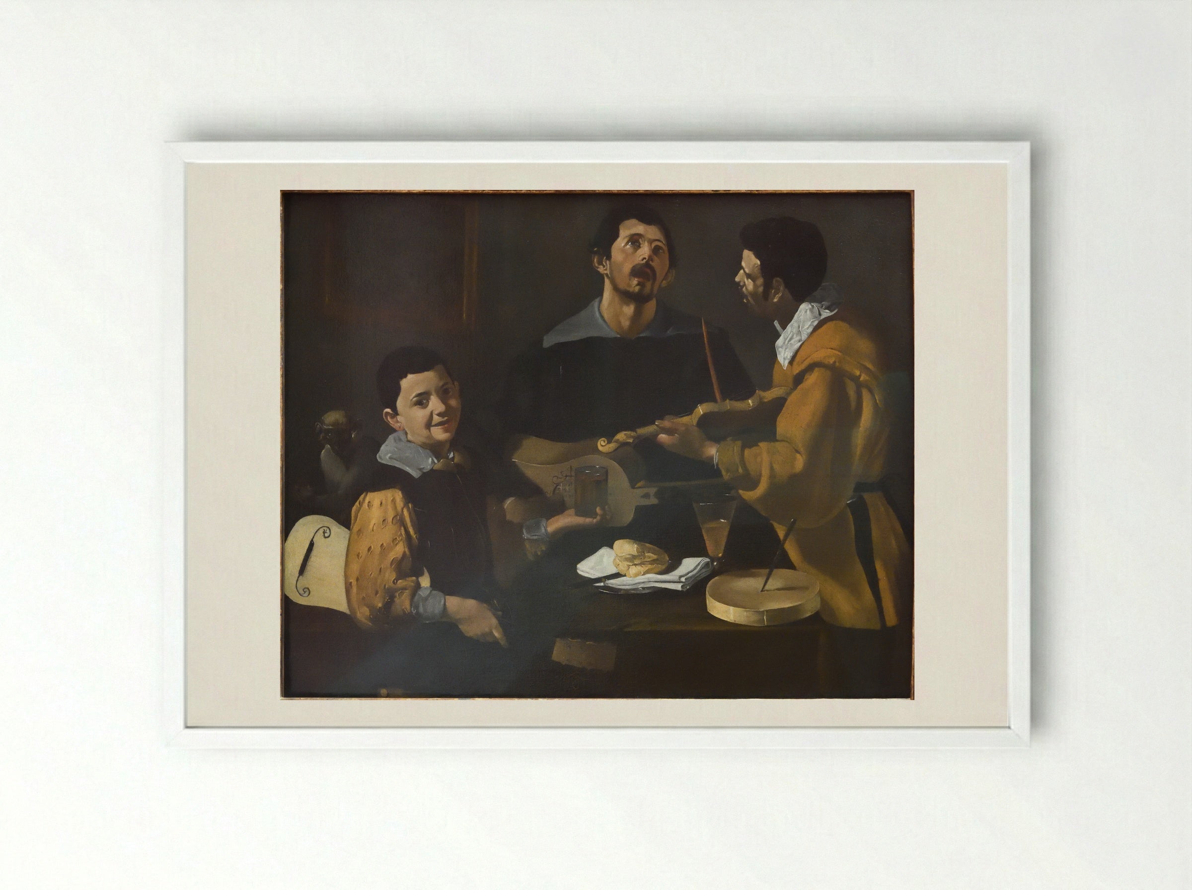 Three Musicians - Diego Velázquez - Framed Print White