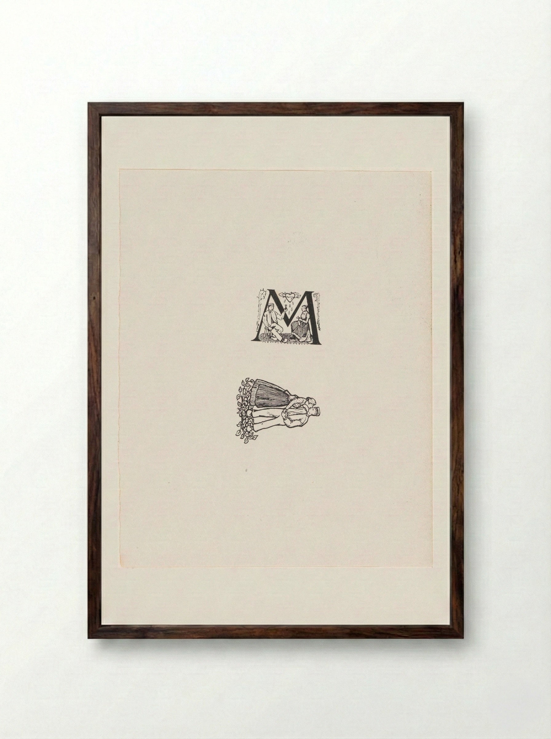 Twee voorstellingen (Two Scenes) - Julie de Graag - Framed Print Dark Wood