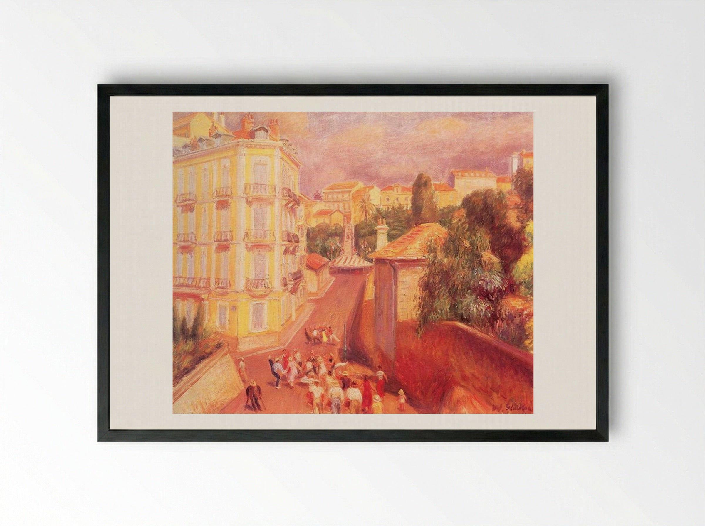Fête de Suquet - William James Glackens - Framed Print Black