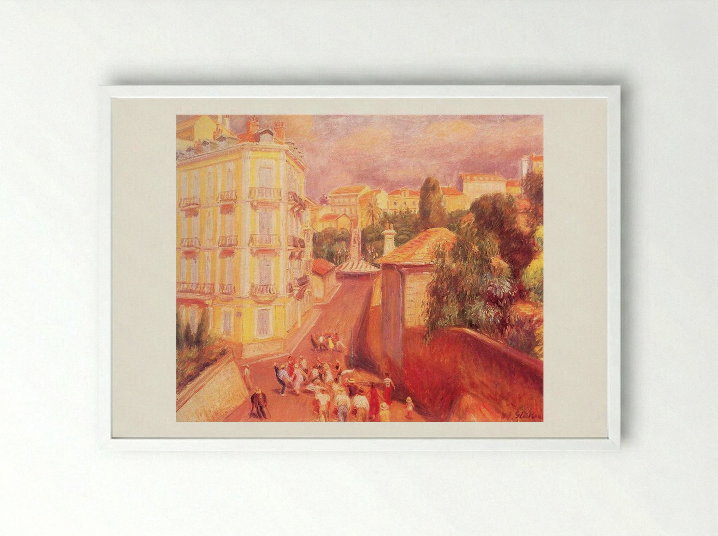 Fête de Suquet - William James Glackens - Framed Print White