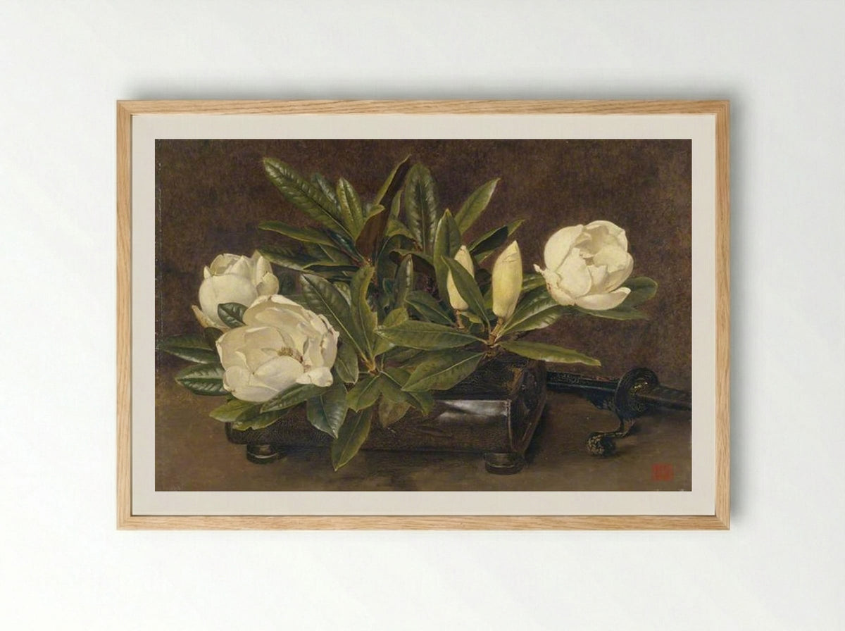 Magnolias - Alfred Parsons - Framed Print Wood