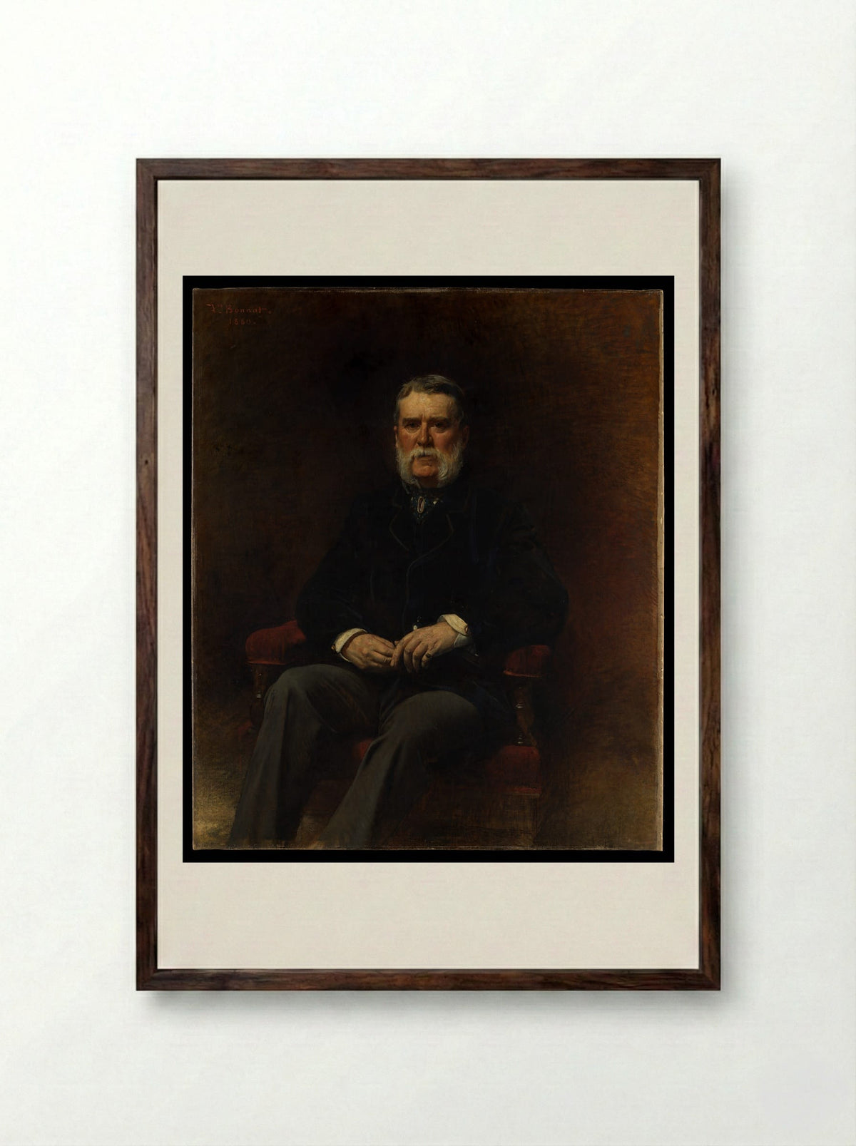John Taylor Johnston - Léon Bonnat - Framed Print Dark Wood
