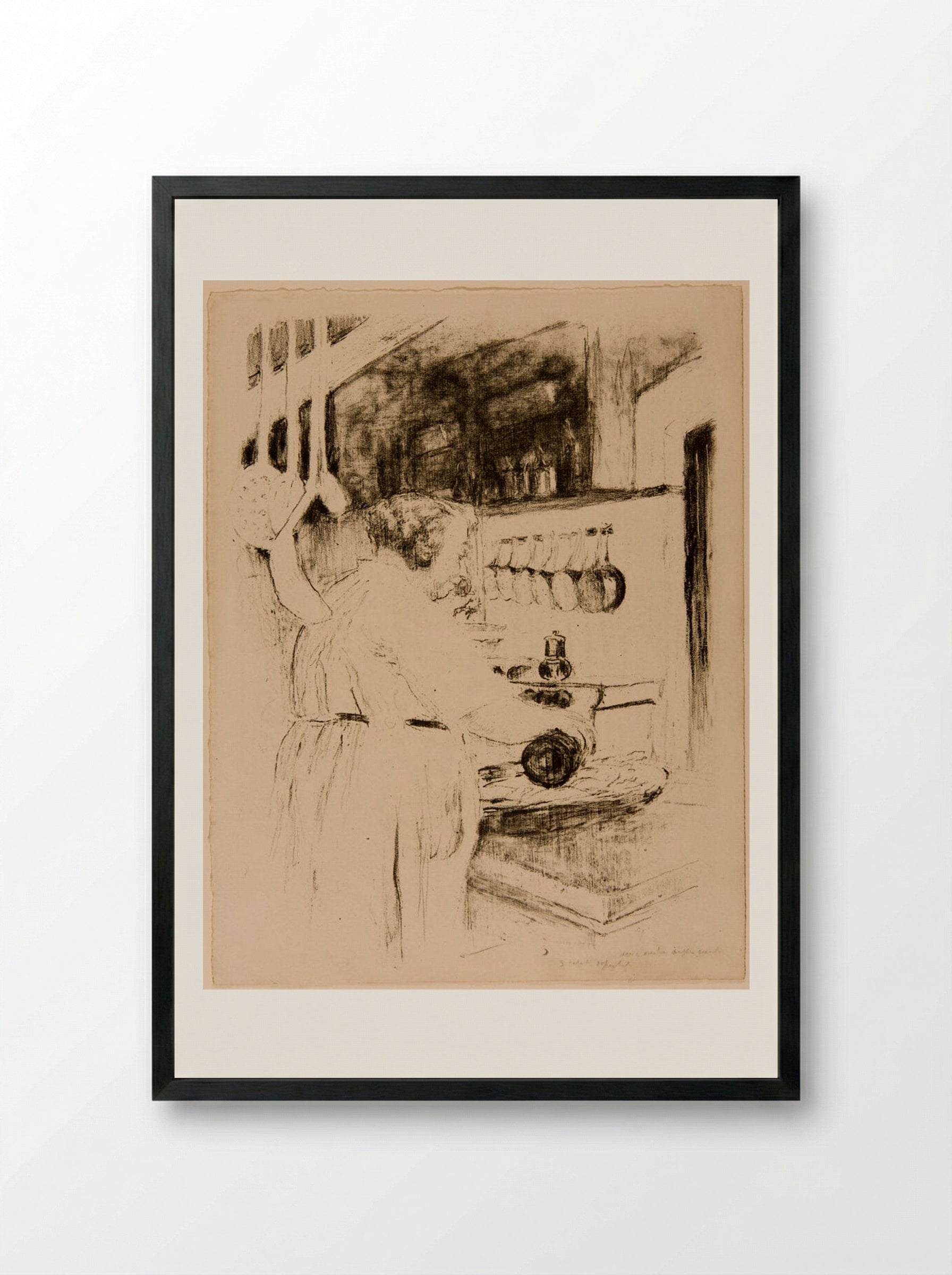 The Cook - Edouard Vuillard - Framed Print Black