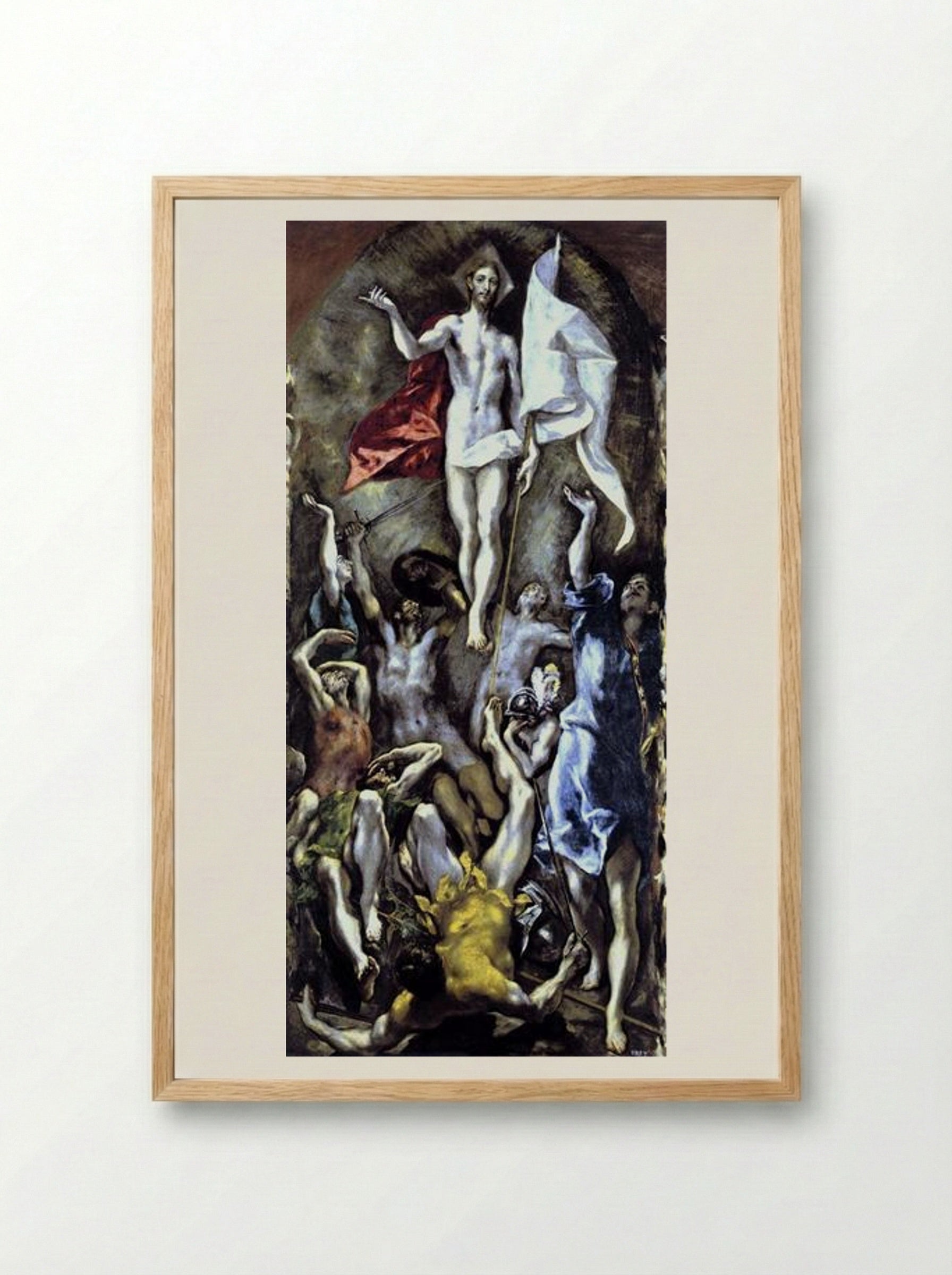 The Resurrection - El Greco - Framed Print Wood