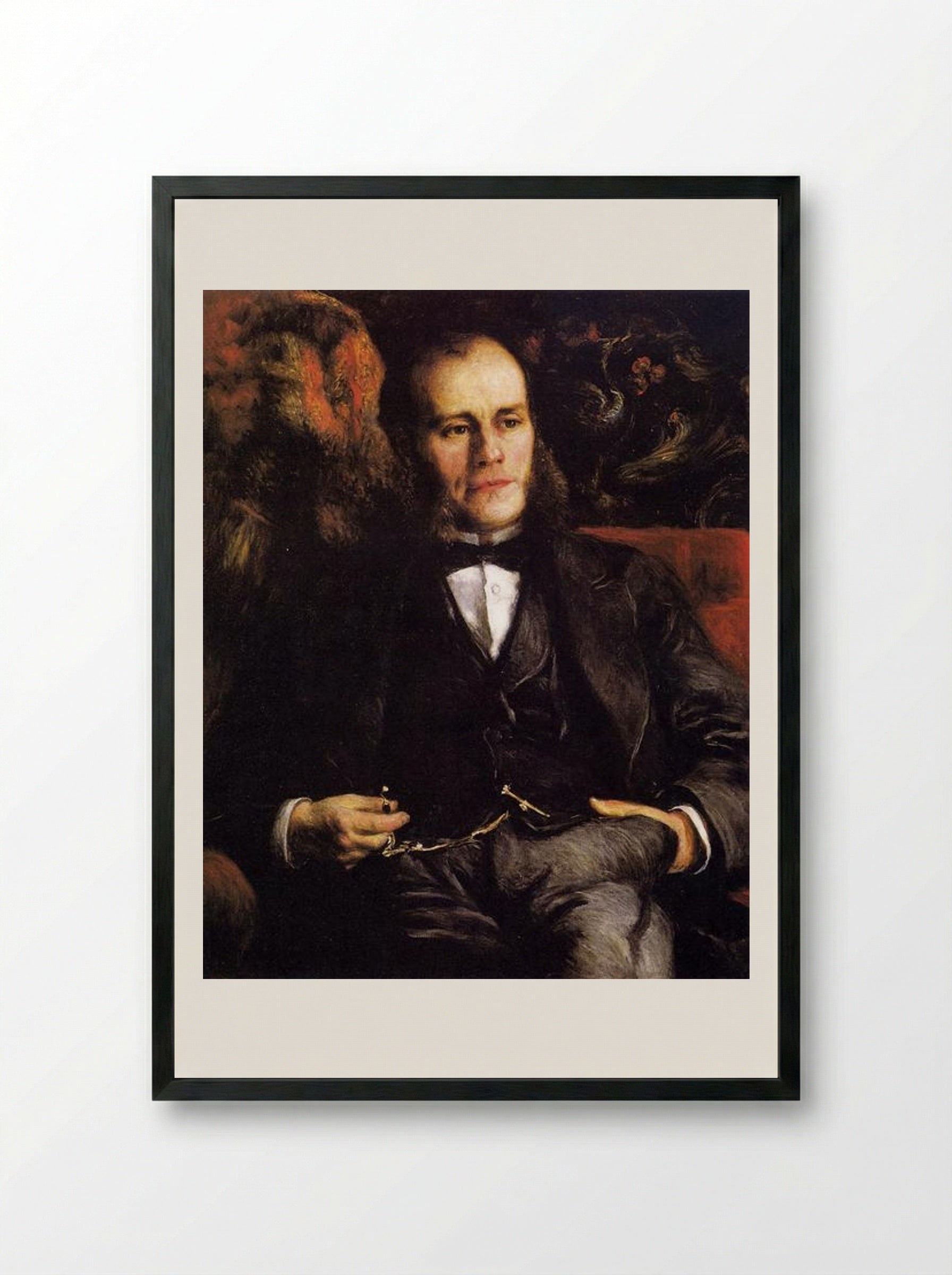 Portrait of Pierre Henri Renoir - Pierre-Auguste Renoir - Framed Print Black